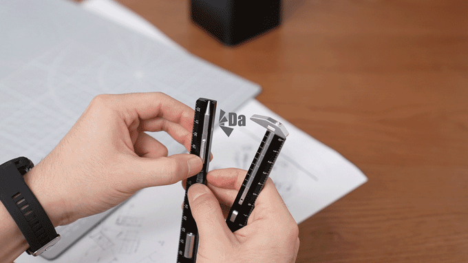 OMNI-R，12 in 1，EDC Ruler，detachable alloy，