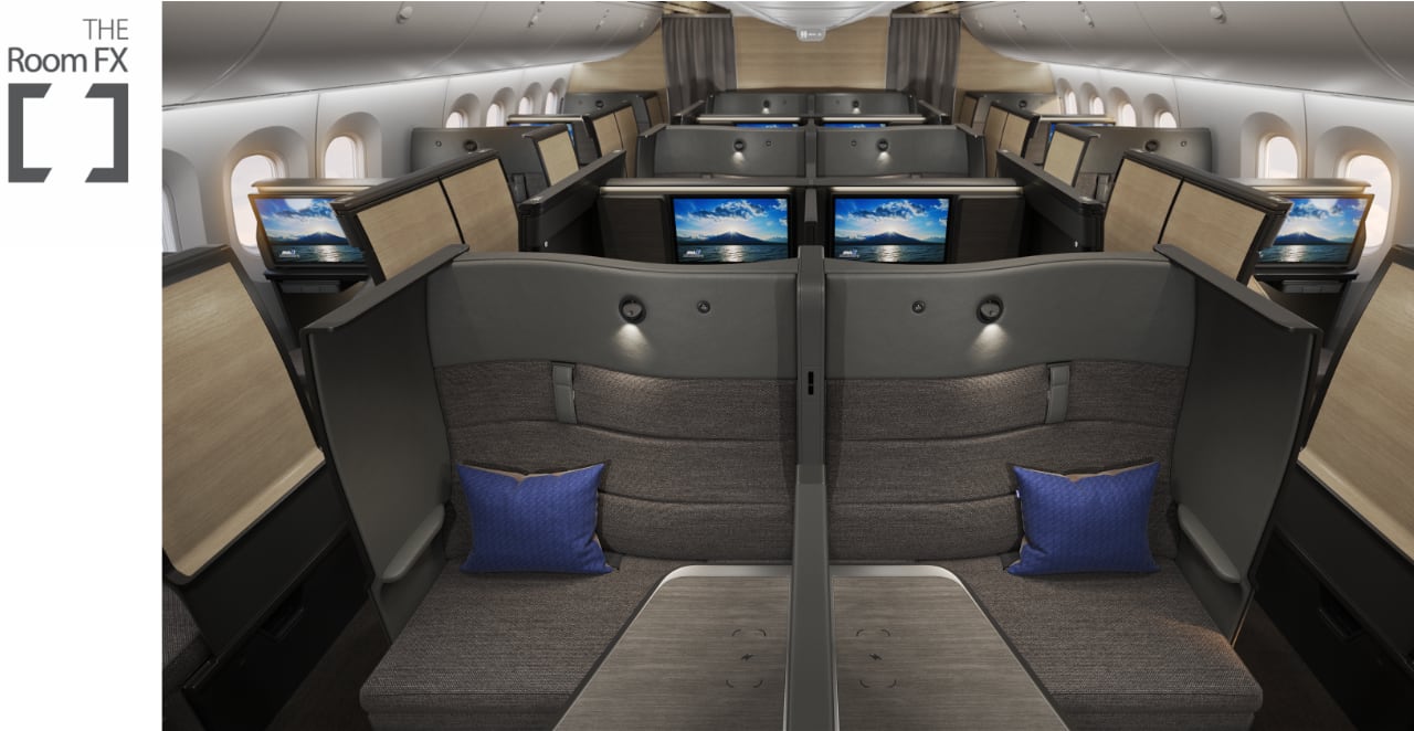 business class in sofa style，reclined seat，The Room FX，Electric leg rest，Longitudinal space，