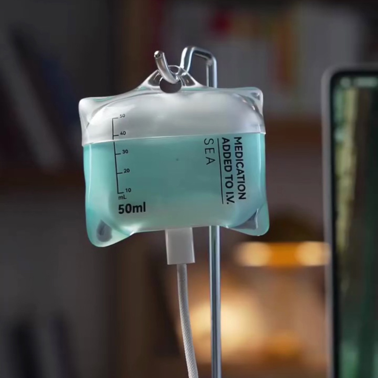 Infusion bag, ear shell，liquid vision，airpods，Funny design，