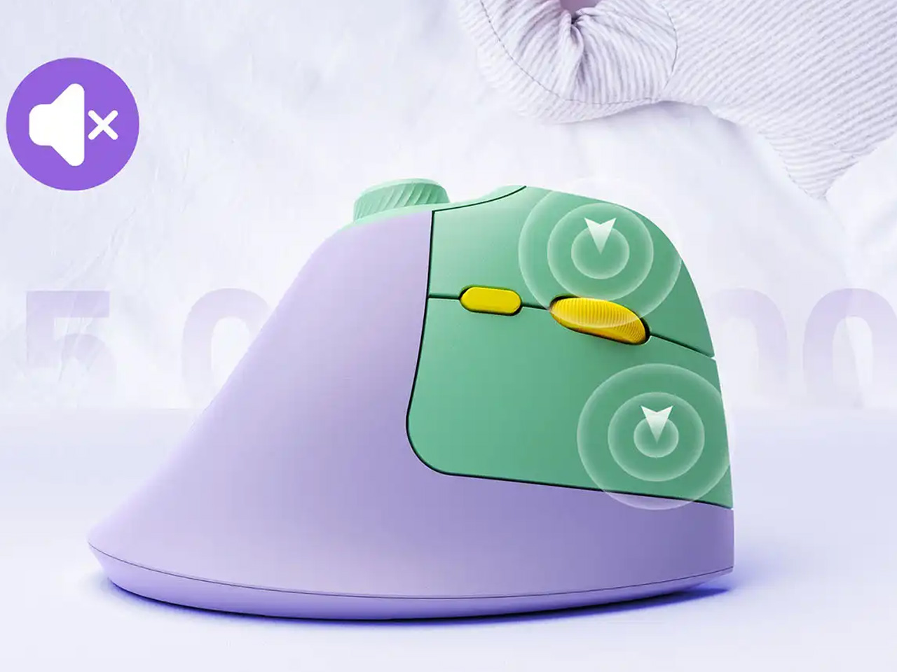 Vertical Ergonomics，Mute/mechanical dual mode，mouse，Seenda MOU-302，57 ° vertical grip，