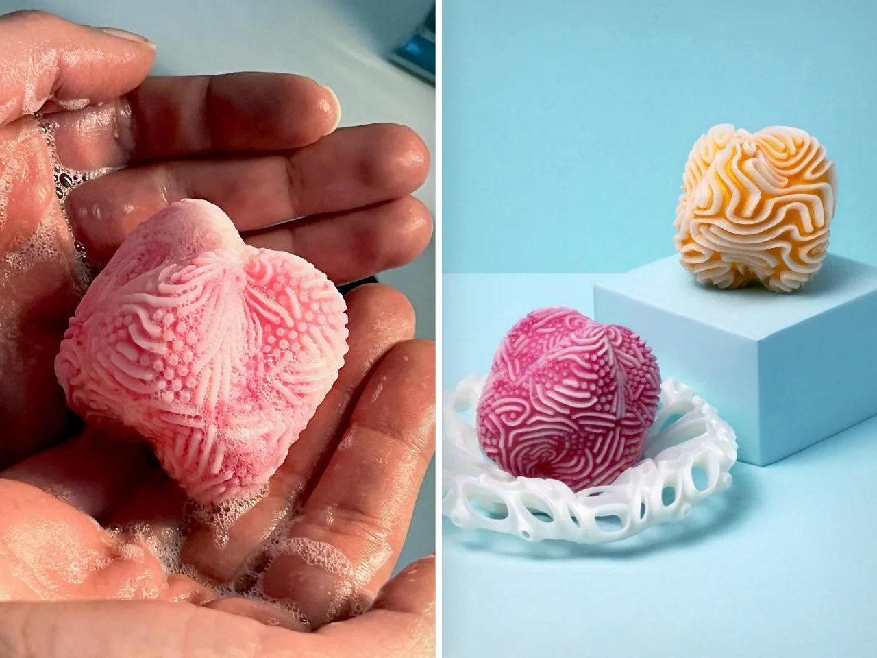 soap，Microbi Design，coral algorithm，Light exfoliation，Water guiding and quick drying，