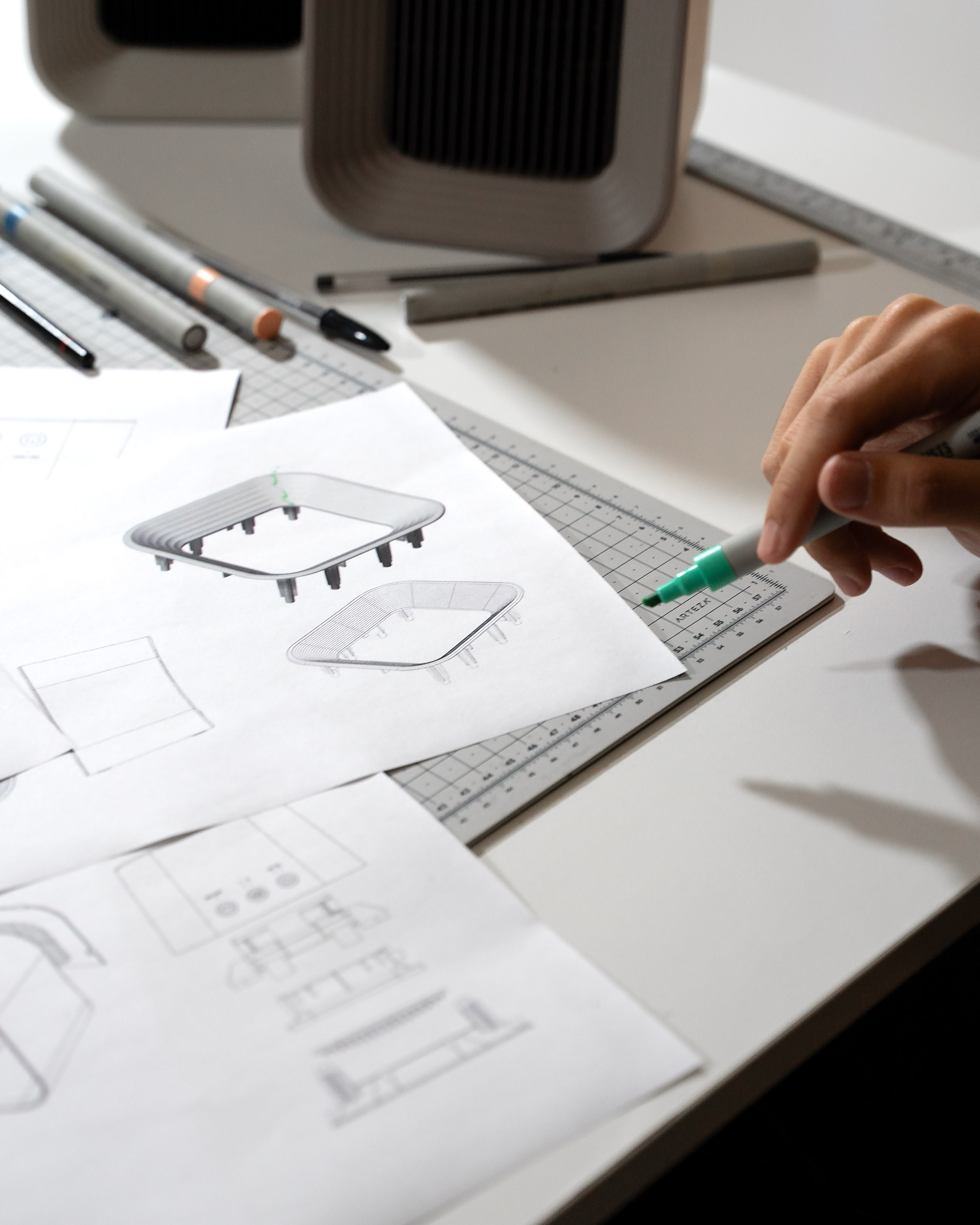 heater，Minimalist，Electric heater，small home appliances，Air heater，Heater，Home appliance design，industrial design，