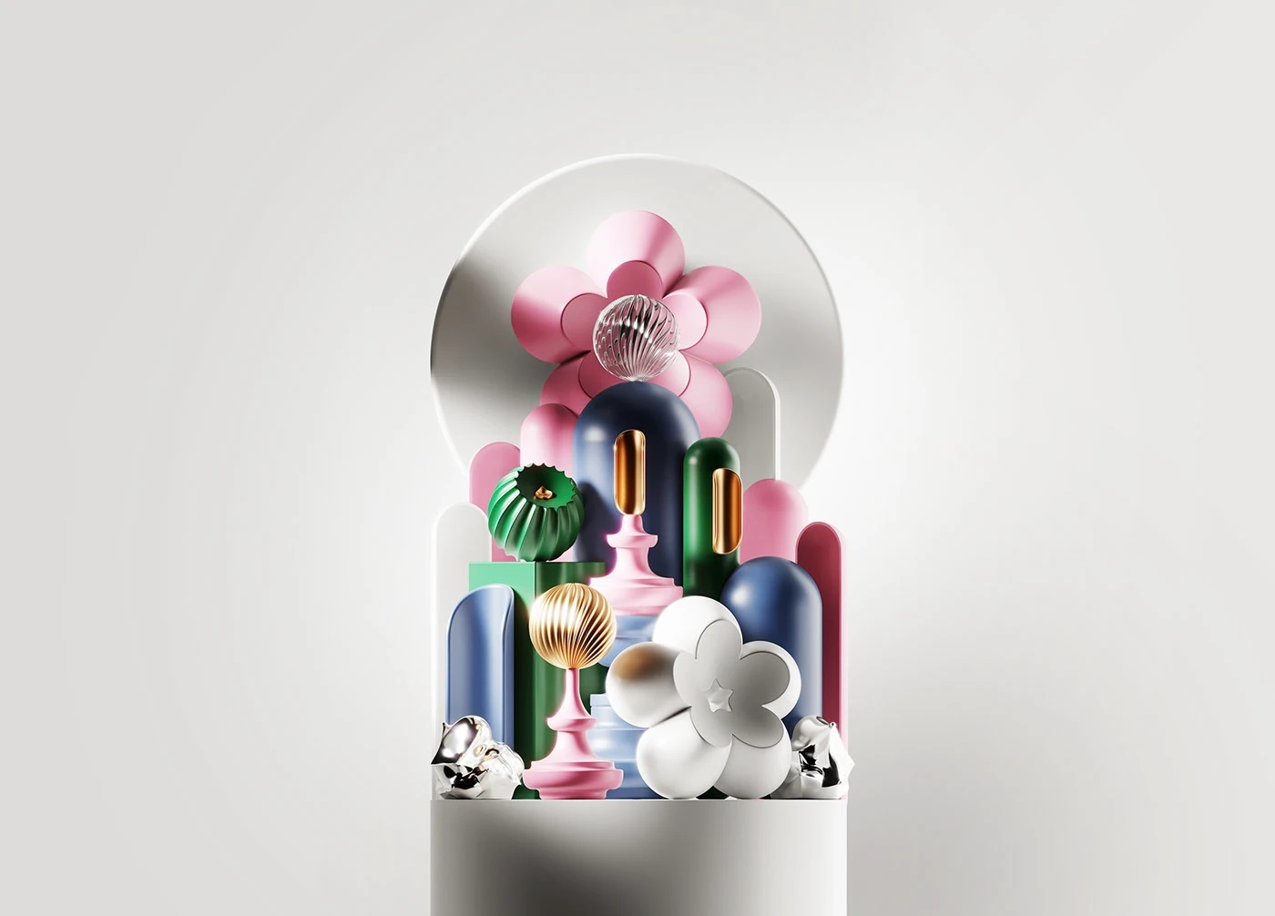 illustration，3D art，advertisement，Digital Bloom，