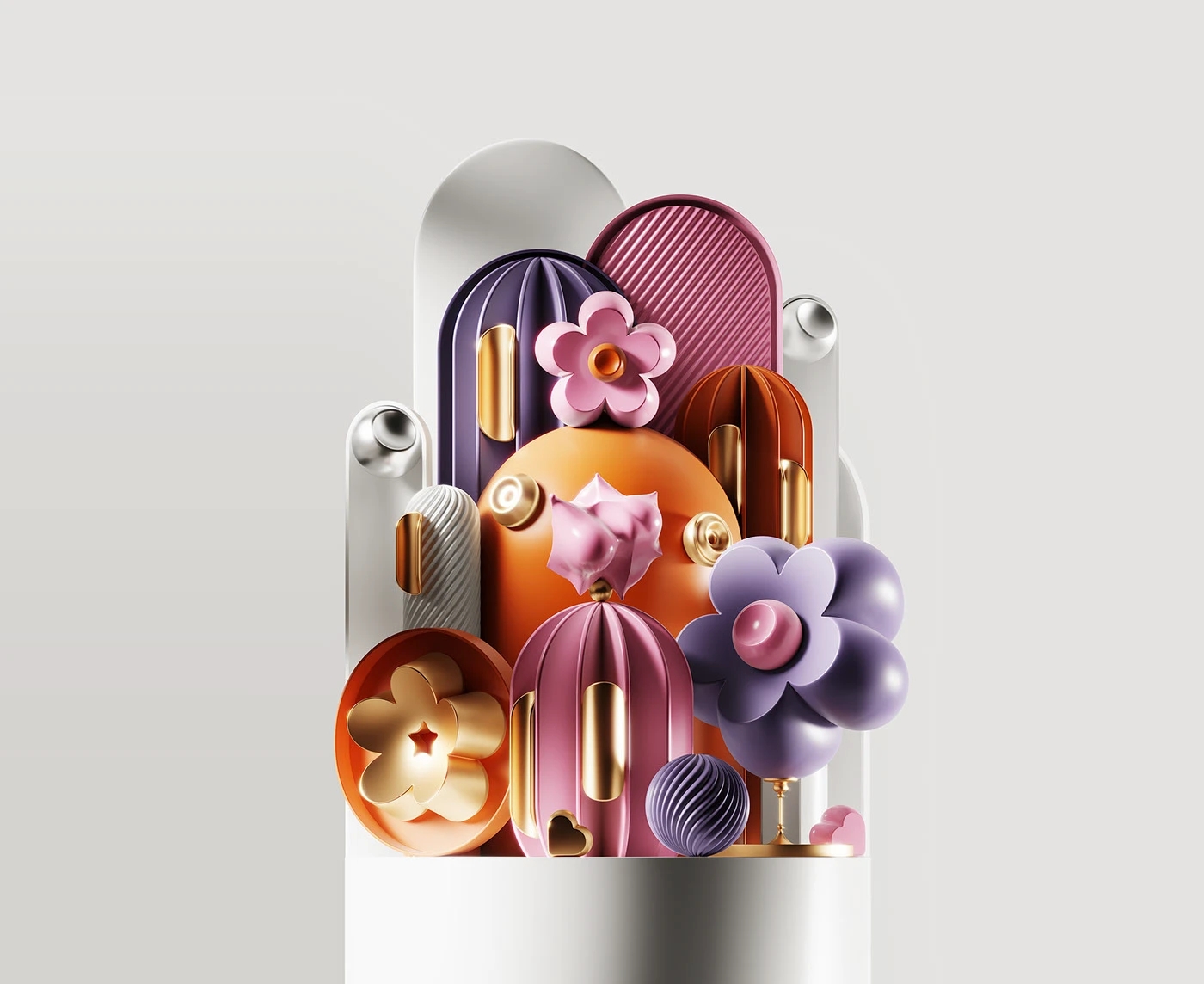 illustration，3D art，advertisement，Digital Bloom，