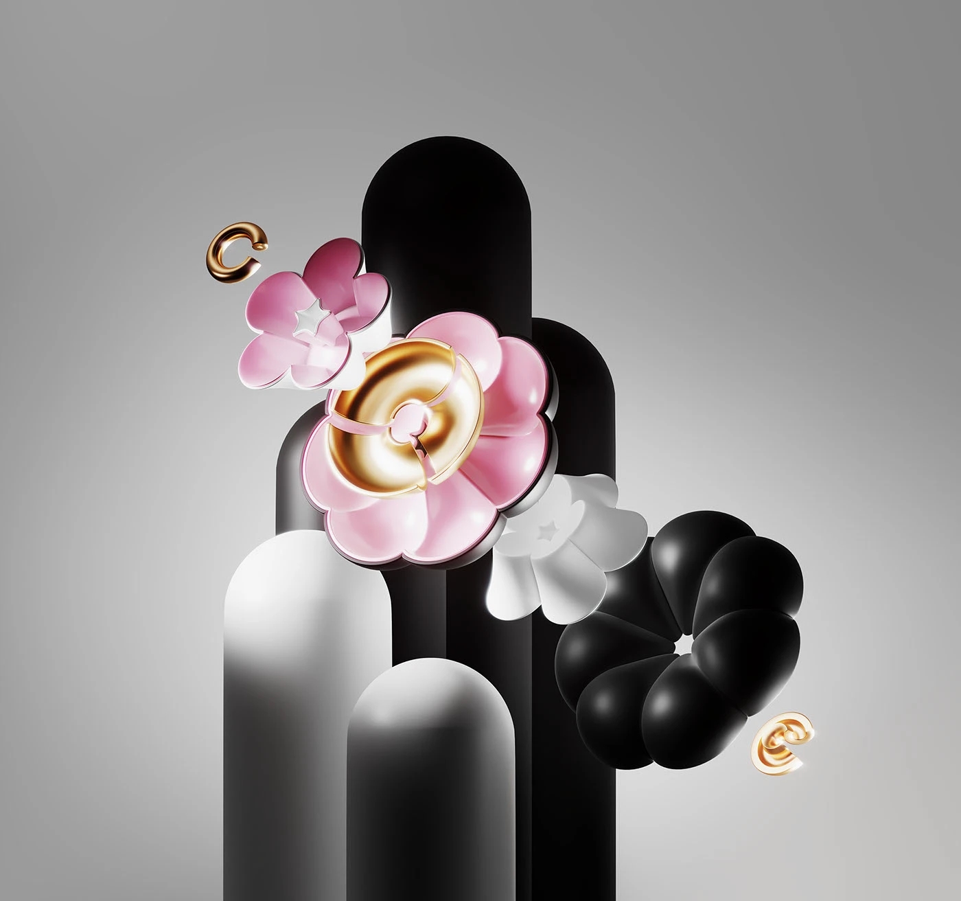 illustration，3D art，advertisement，Digital Bloom，