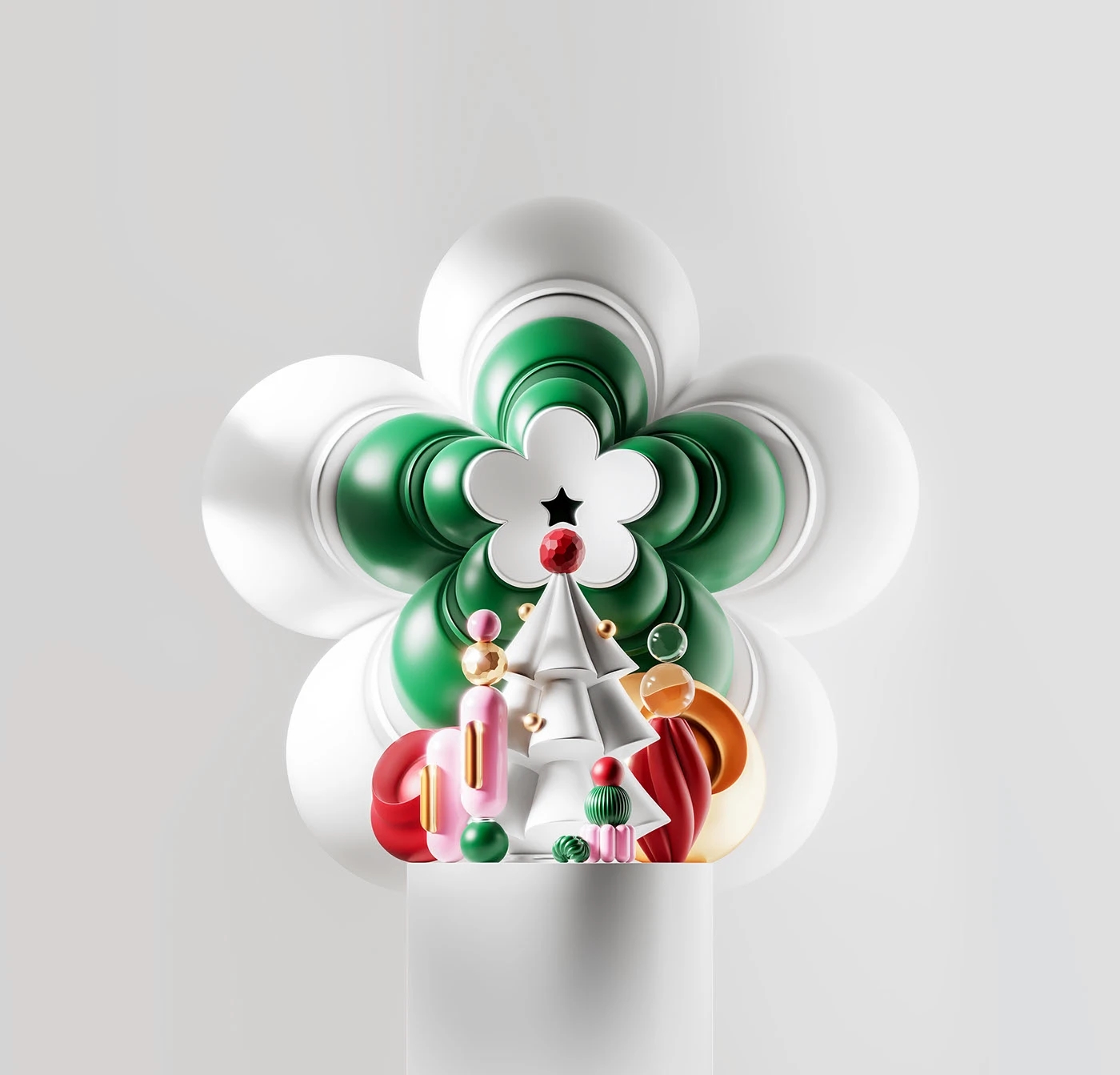 illustration，3D art，advertisement，Digital Bloom，