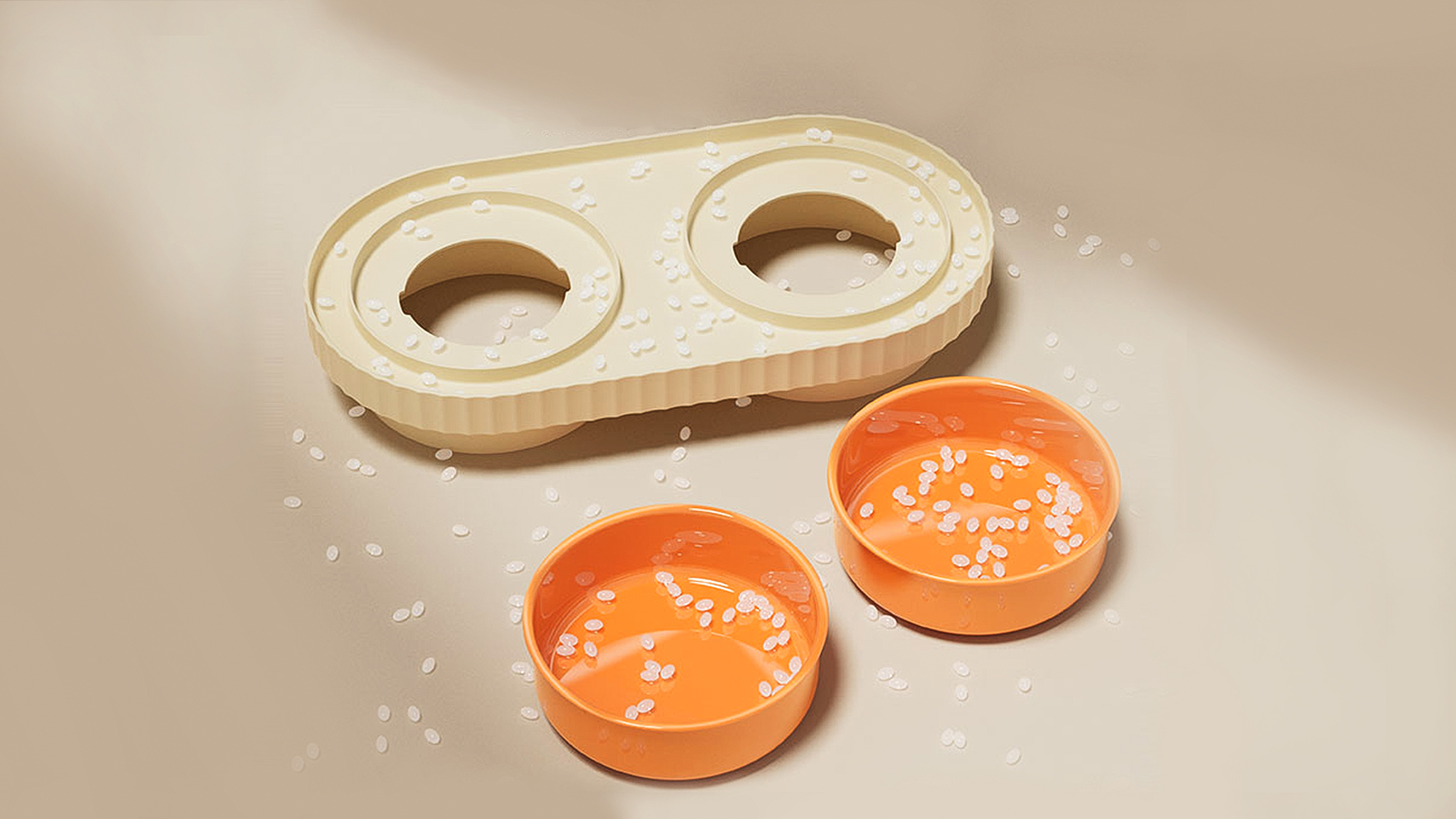 Product appearance design，Product structure design，industrial design，Pet products design，Pet Bowl Design，Pet double bowl，Product rendering，product design，