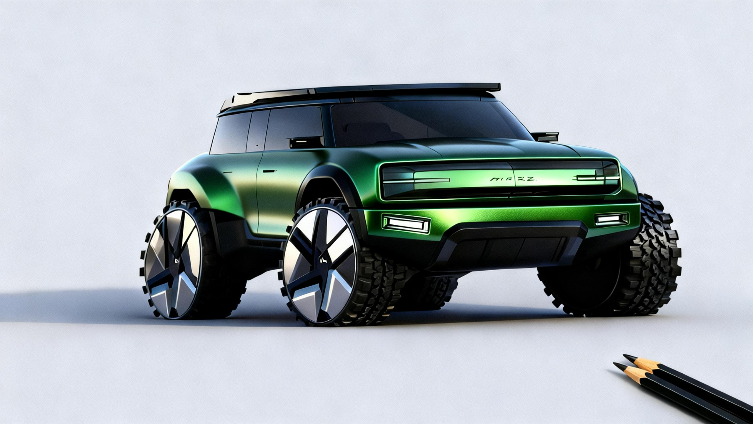 Hand drawn car，Hand drawn industrial design，AIGC，Off-road vehicle，Vehicle hand drawing，Hand drawn rendering of automobile，