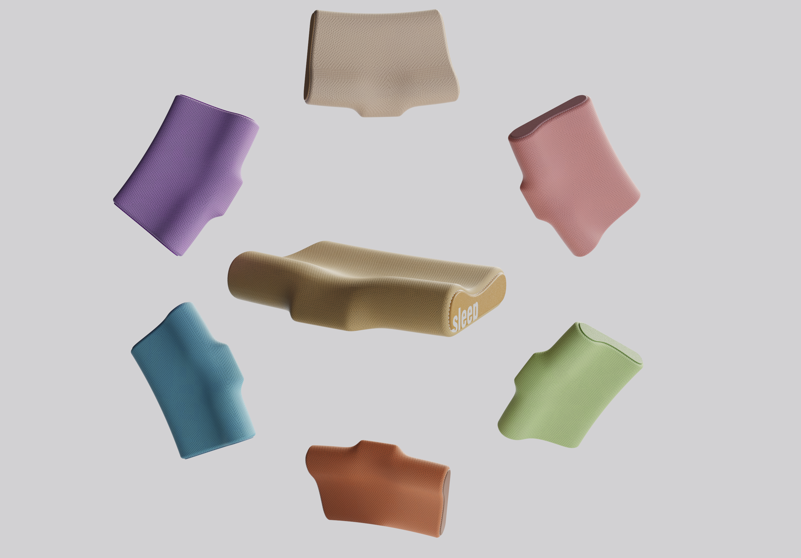 Cervical vertebra repair pillow，Pillow Design，product design，Product Design of Memory Cotton，Creative products，Concept product，Surface design，Modeling design，