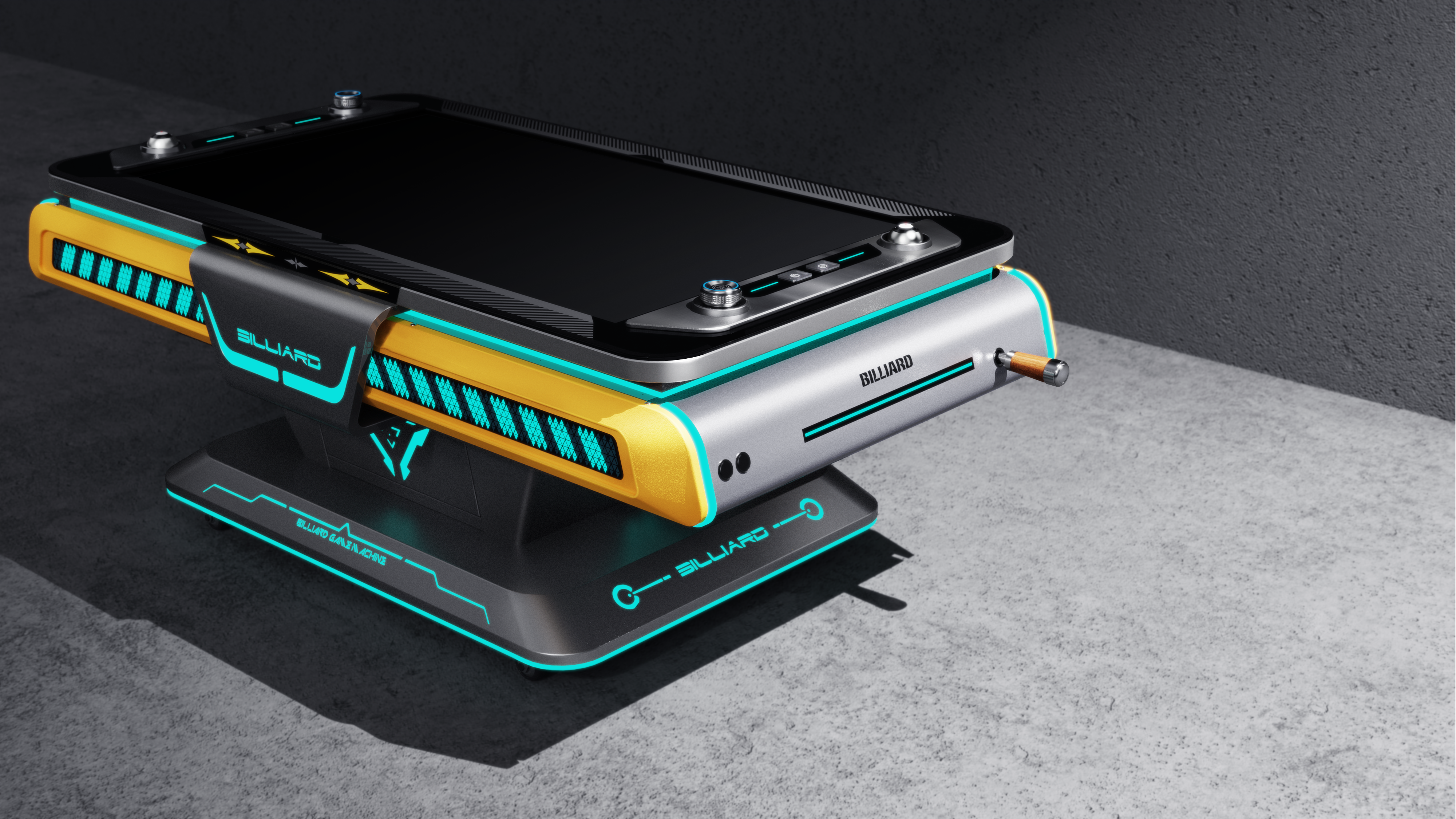 video game equipment，Digital Billiards，Video game machine，billiard machine，industrial design，mechanical equipment，Amusement machine，