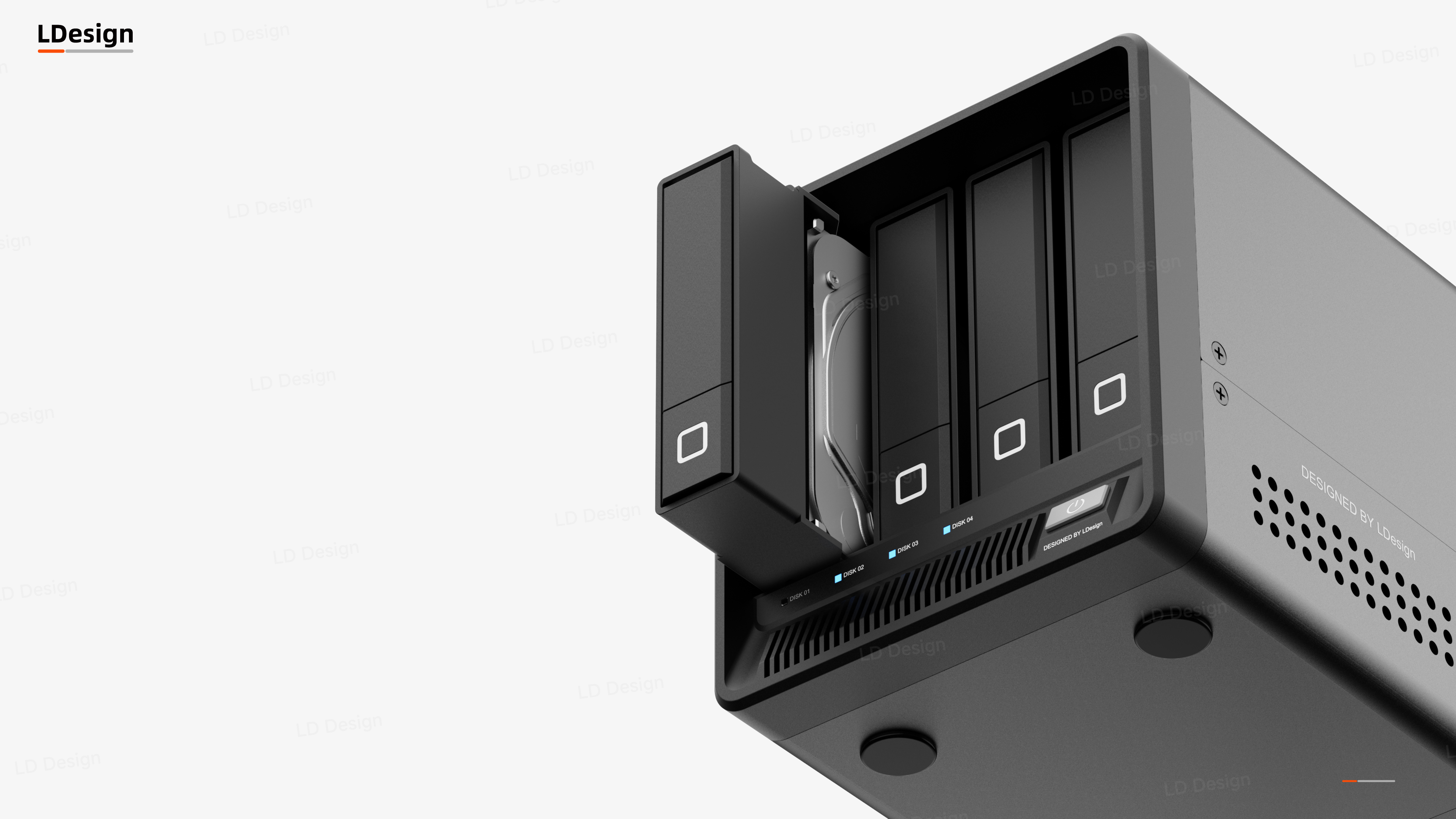 Hard drive cabinet，Appearance design，product design，industrial design，NAS Hard Disk Enclosure，original，High Wind Know，