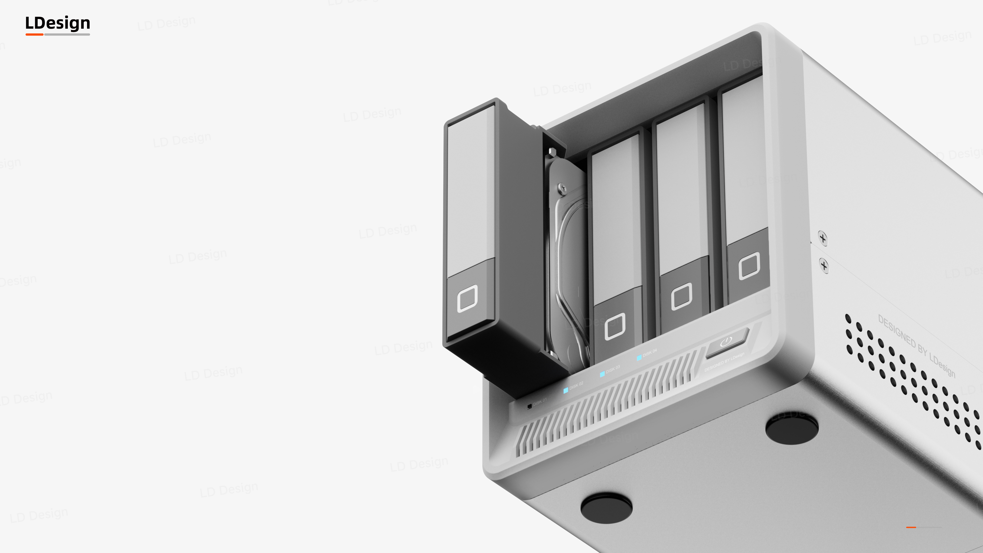 Hard drive cabinet，Appearance design，product design，industrial design，NAS Hard Disk Enclosure，original，High Wind Know，