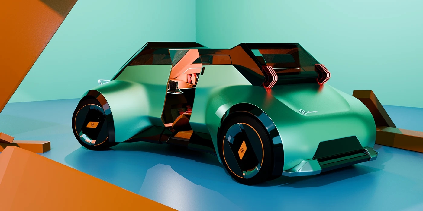 vehicle，automobile，Hand drawn，VW ID. GLYDE，