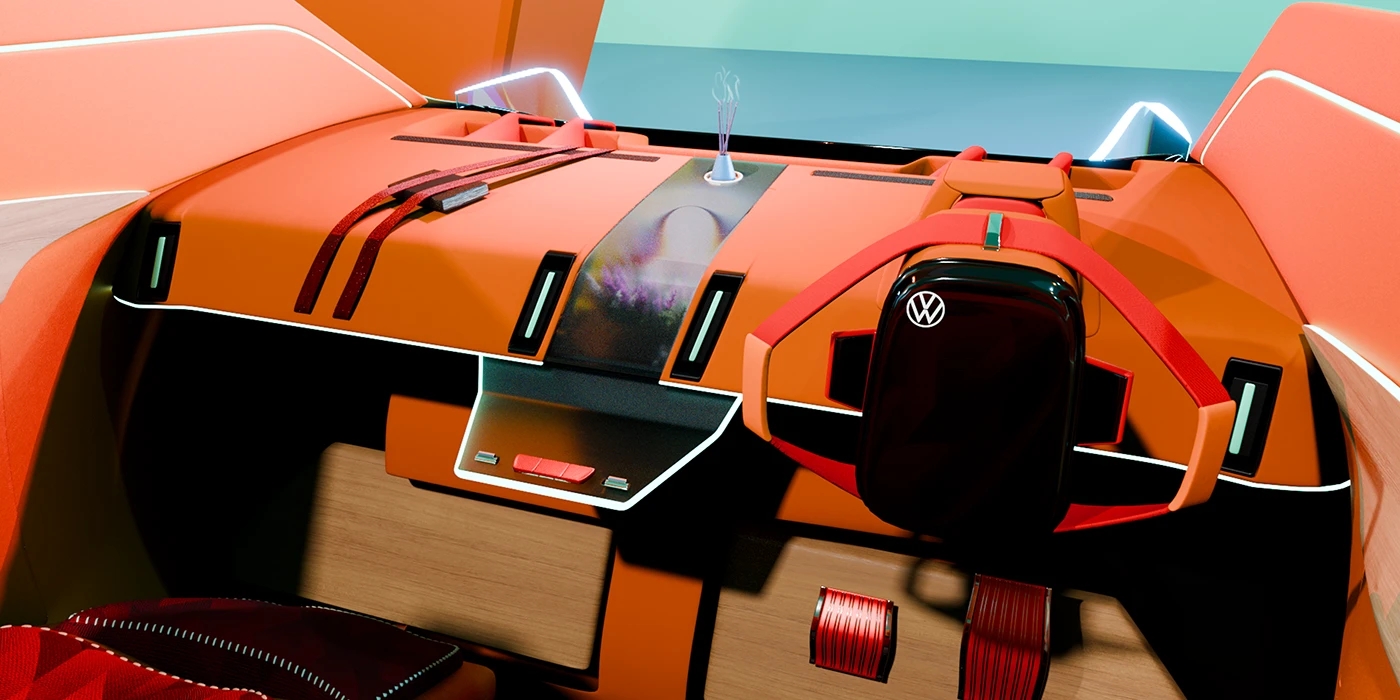 vehicle，automobile，Hand drawn，VW ID. GLYDE，