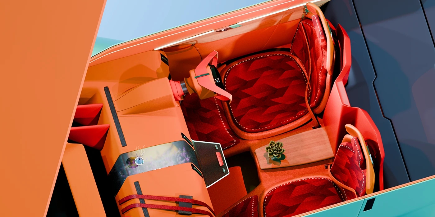 vehicle，automobile，Hand drawn，VW ID. GLYDE，