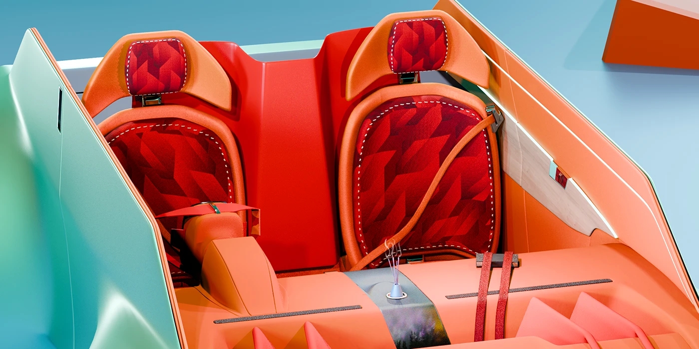 vehicle，automobile，Hand drawn，VW ID. GLYDE，