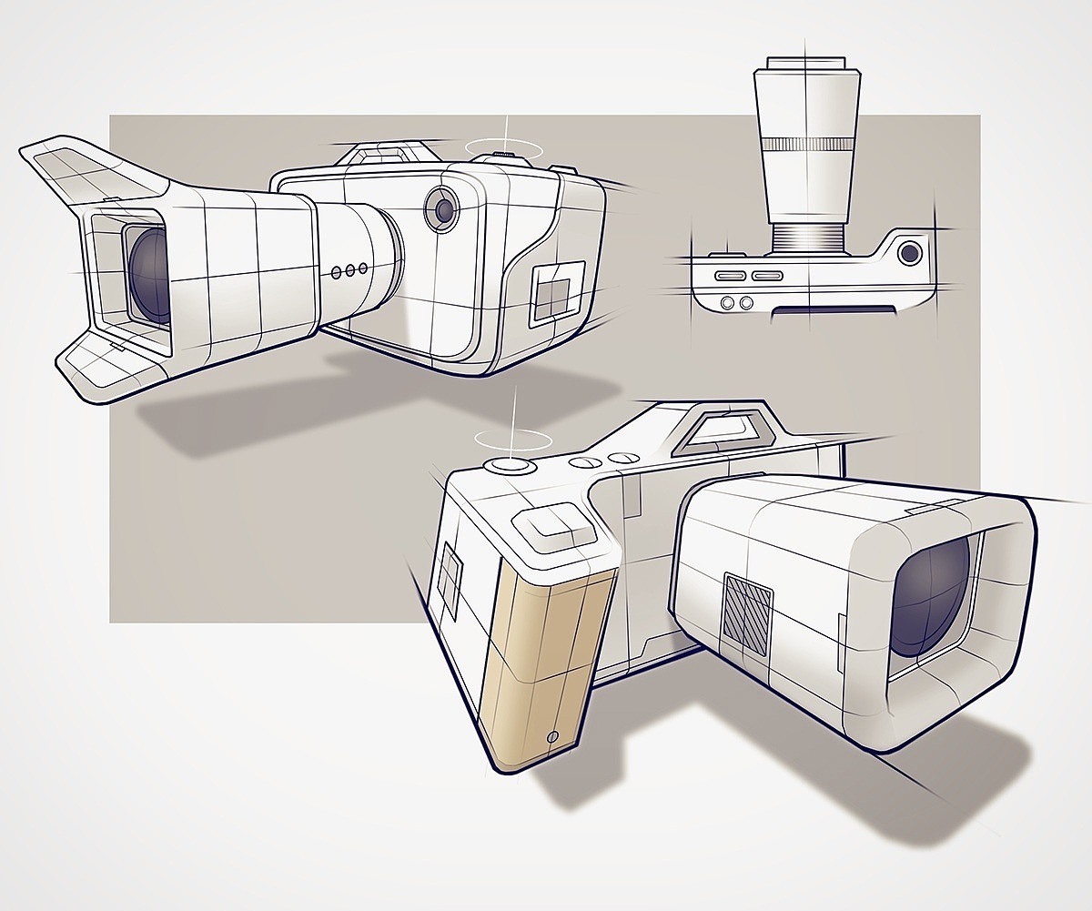 industrial design，product，Hand drawn，Line，tool，