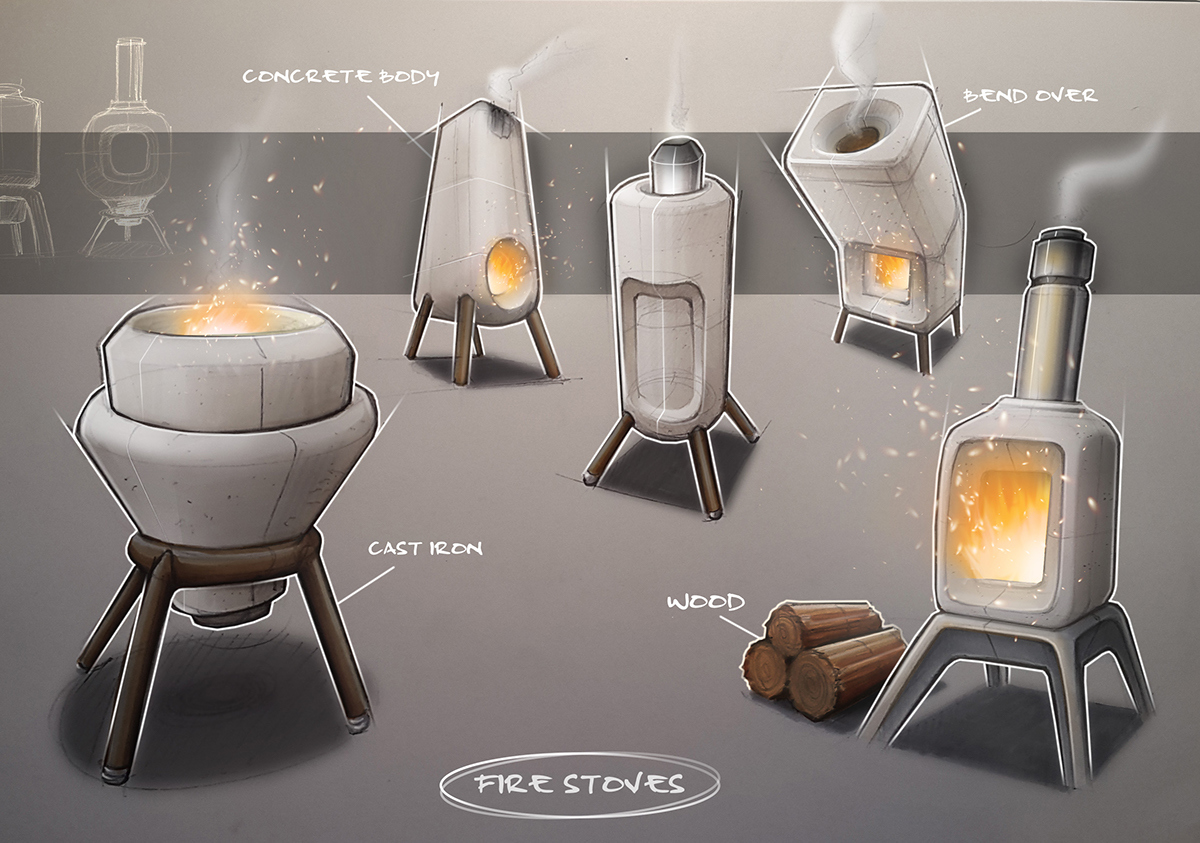 industrial design，product，Hand drawn，Line，tool，