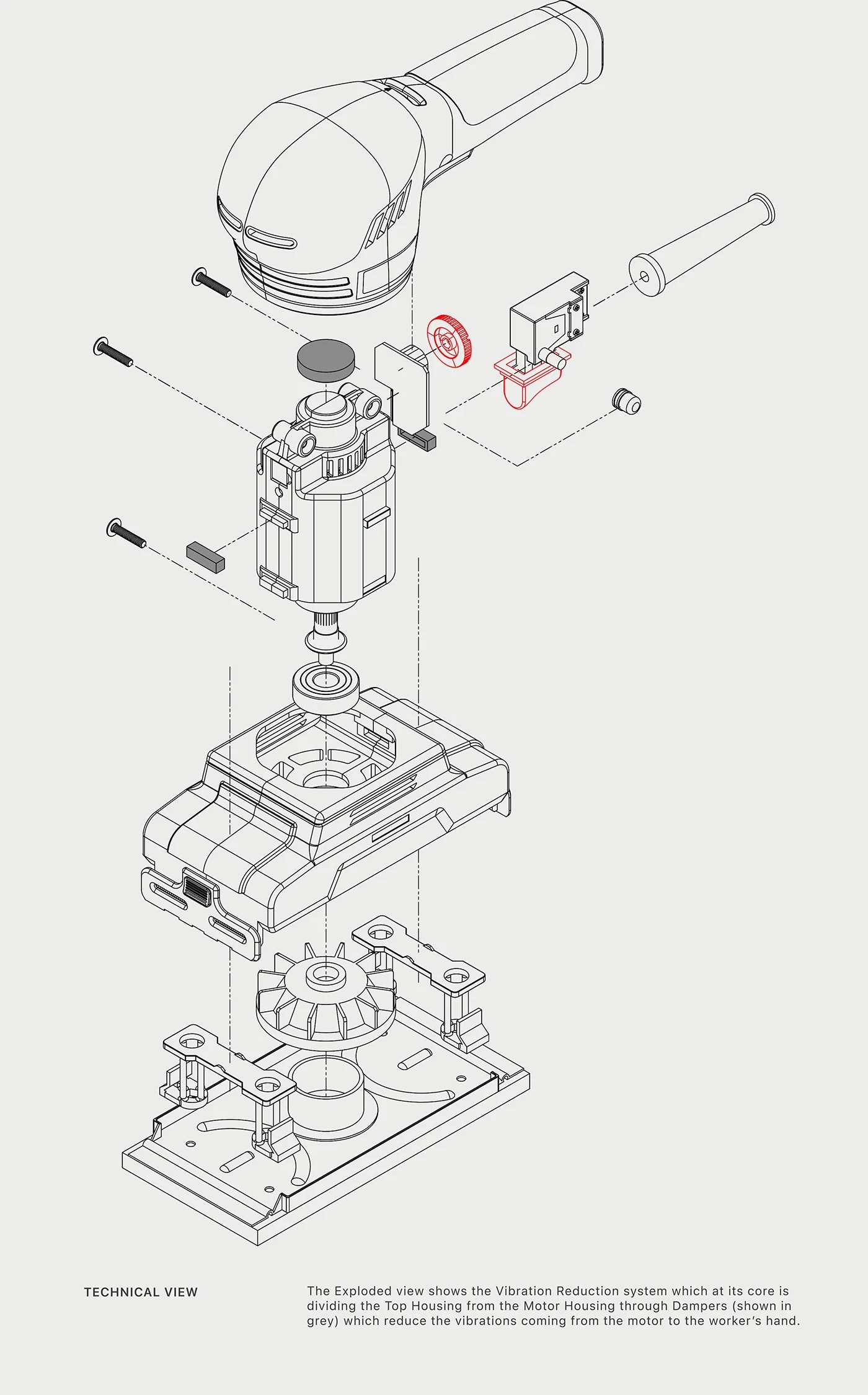HS01VR，Sander，tool，industrial design，
