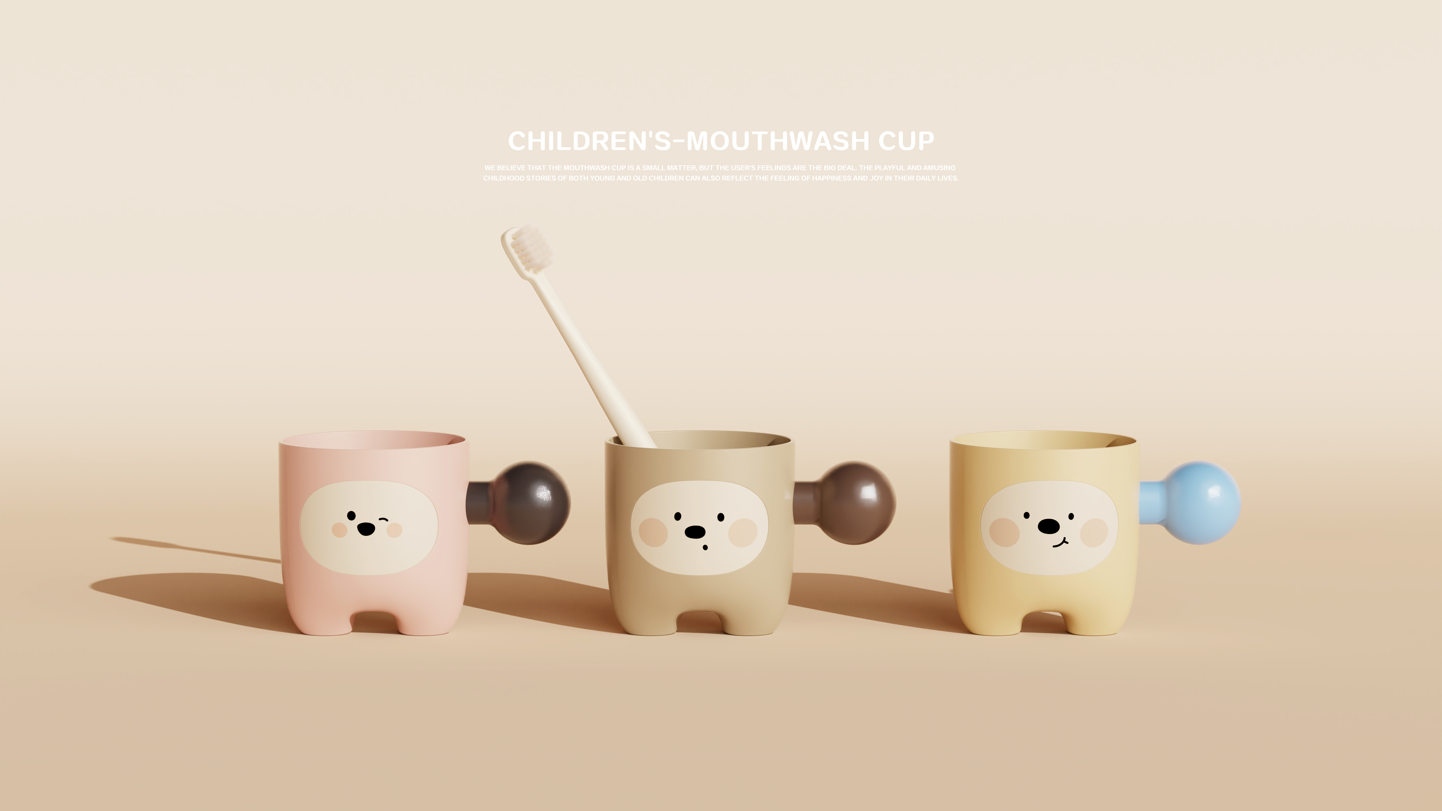 Gargle cup，glass，Chubby，Water cup，Wash and gargle，smiling face，Squint，