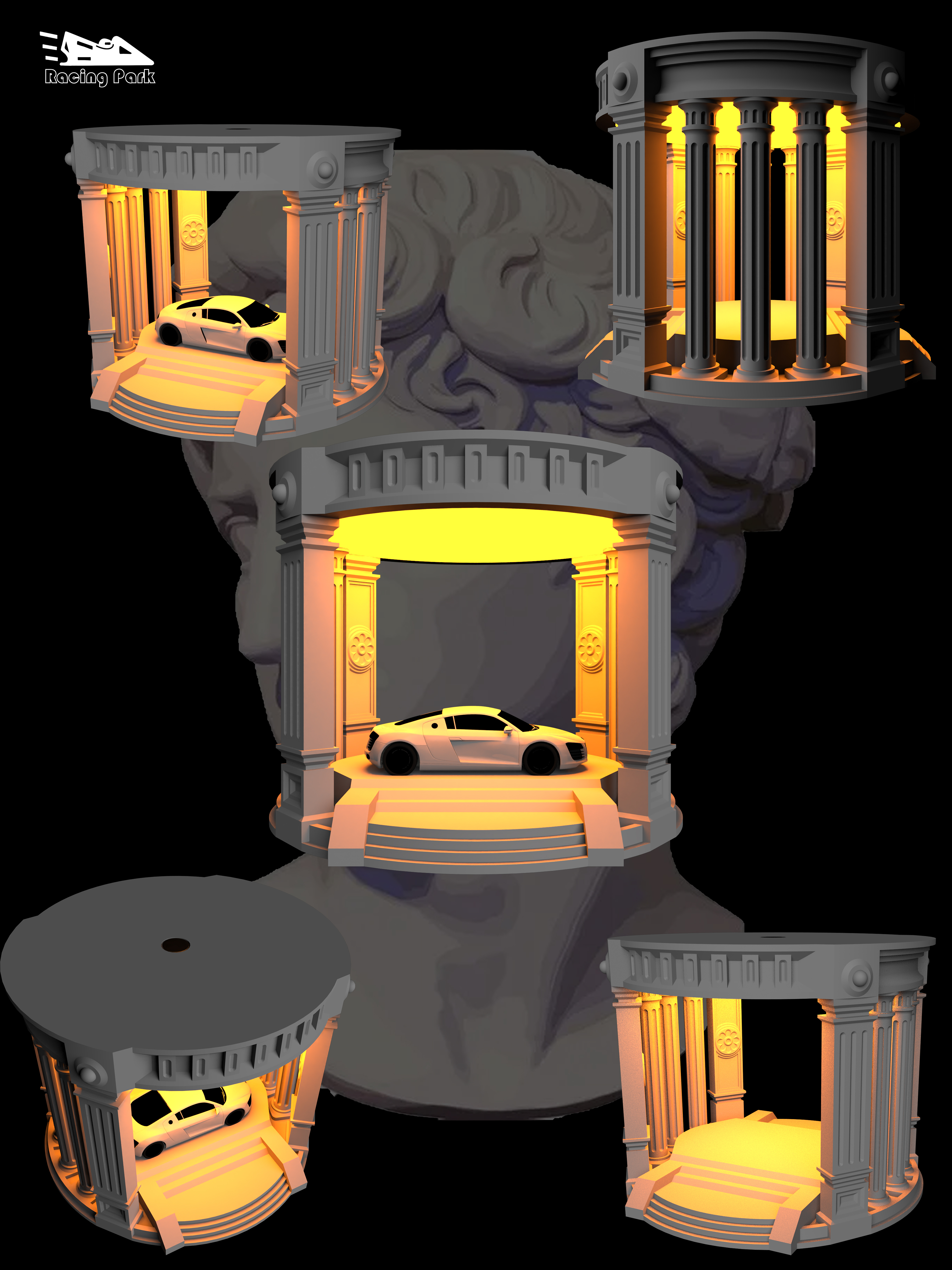 auto salon girls，Desktop model，