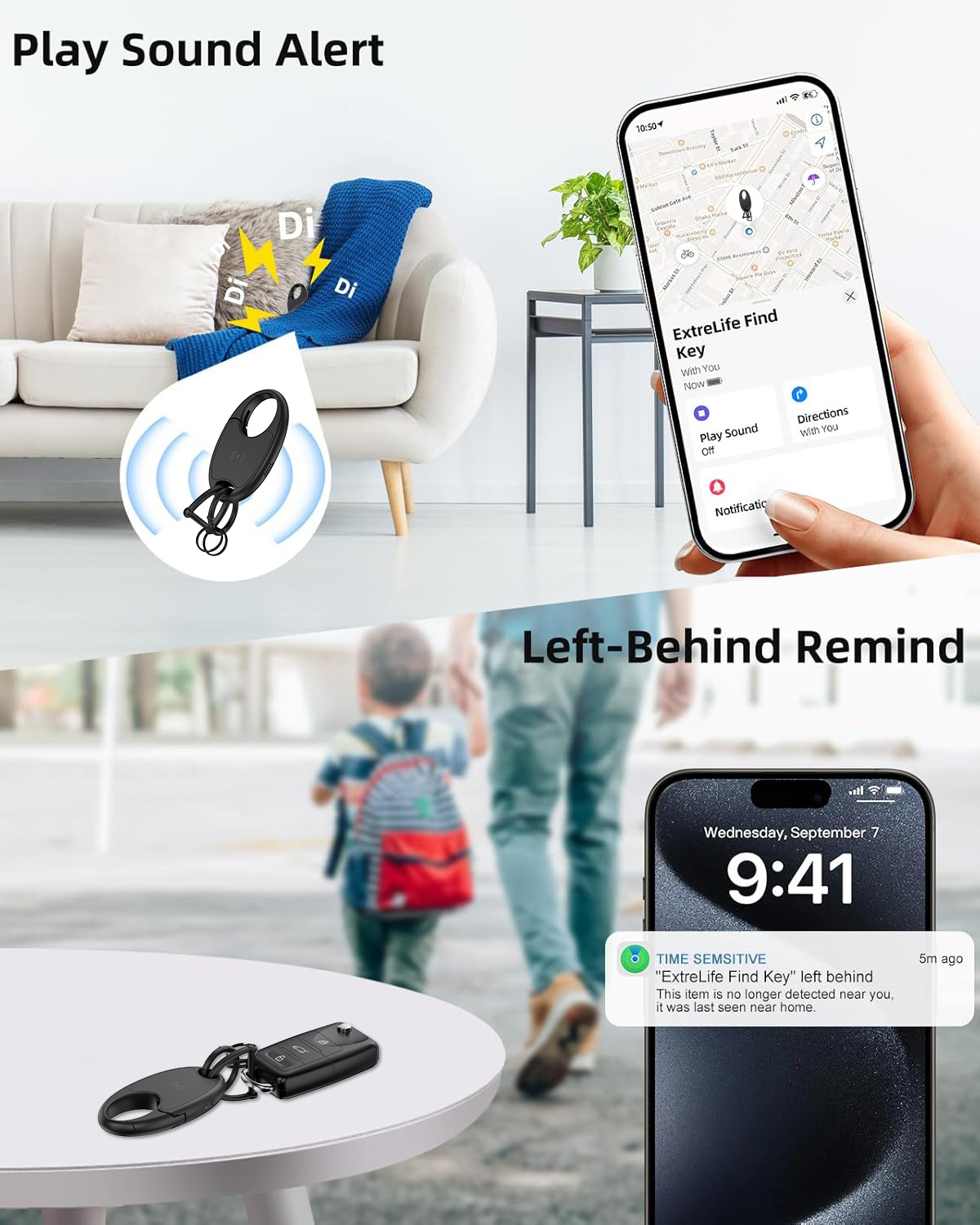 Find My keychain with tracking locator，