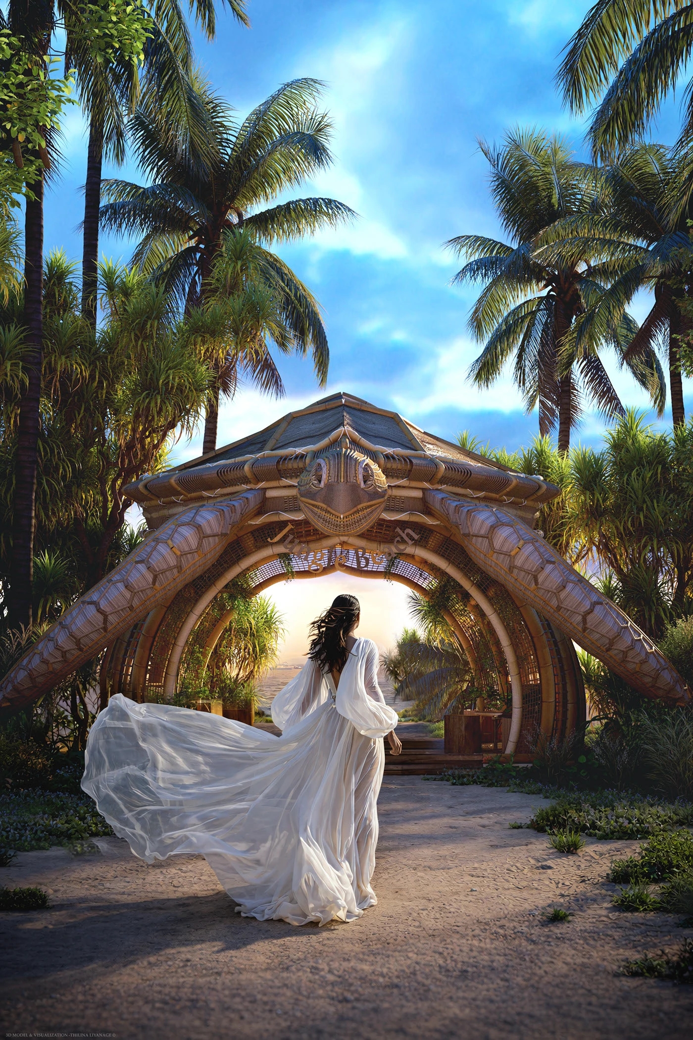 sandy beach，Open space，Scenery，Pure natural，