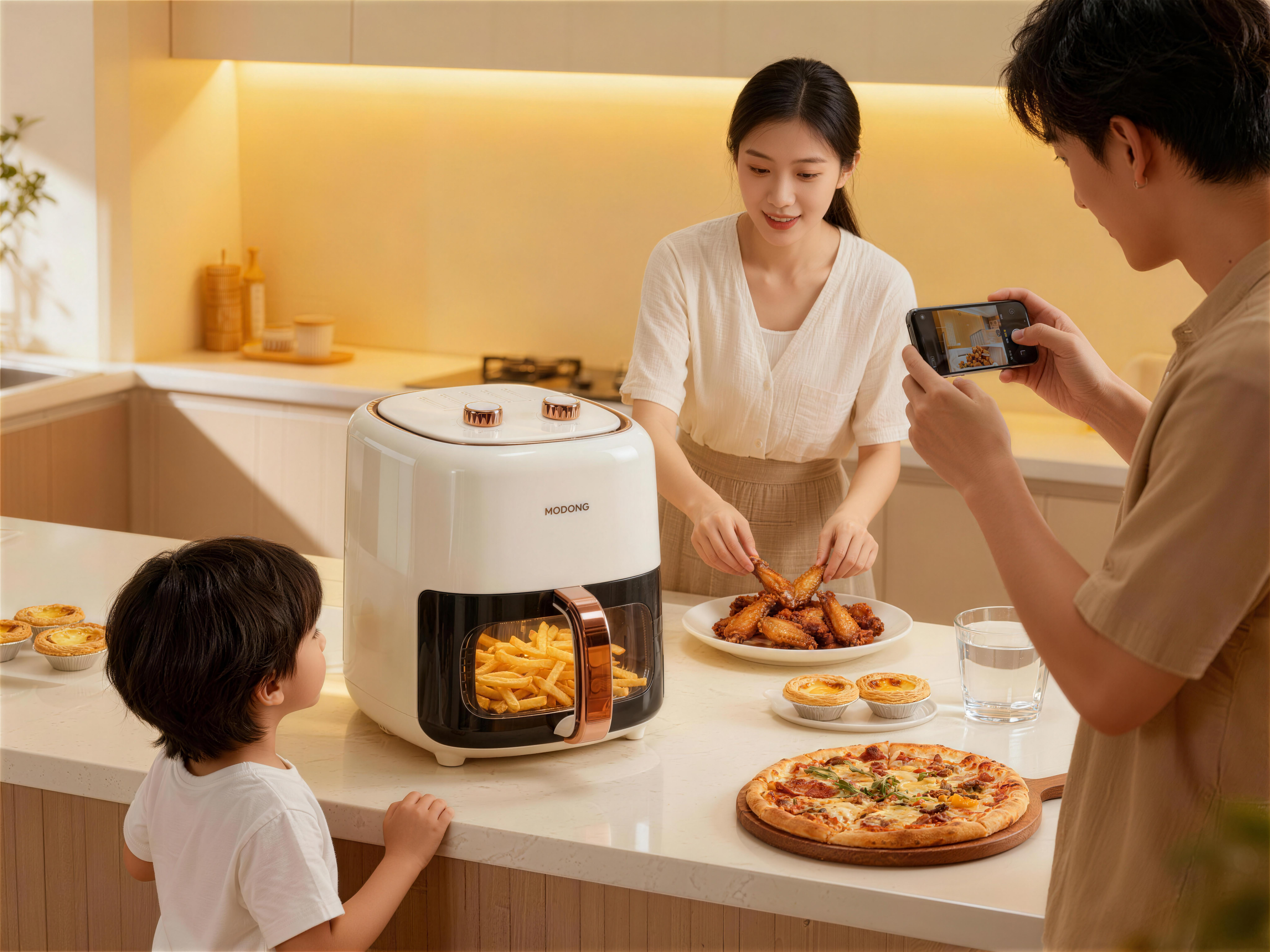 Design of air fryer，Air fryer design case，Small household appliance design，Popular design，