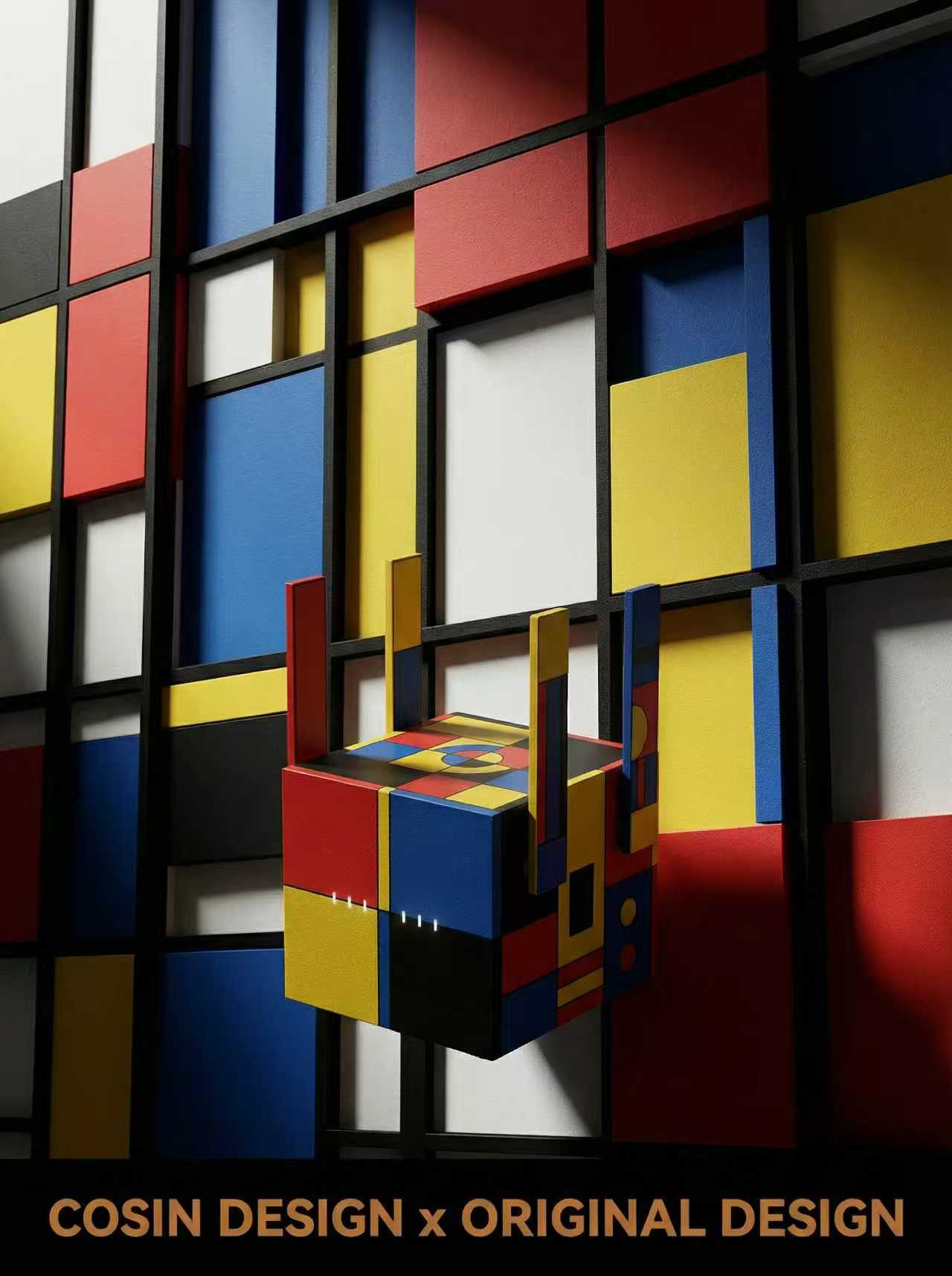 Router，Appearance design，Modeling design，Mondrian，Dutch style，Router Appearance，Speaker design，sound design ，