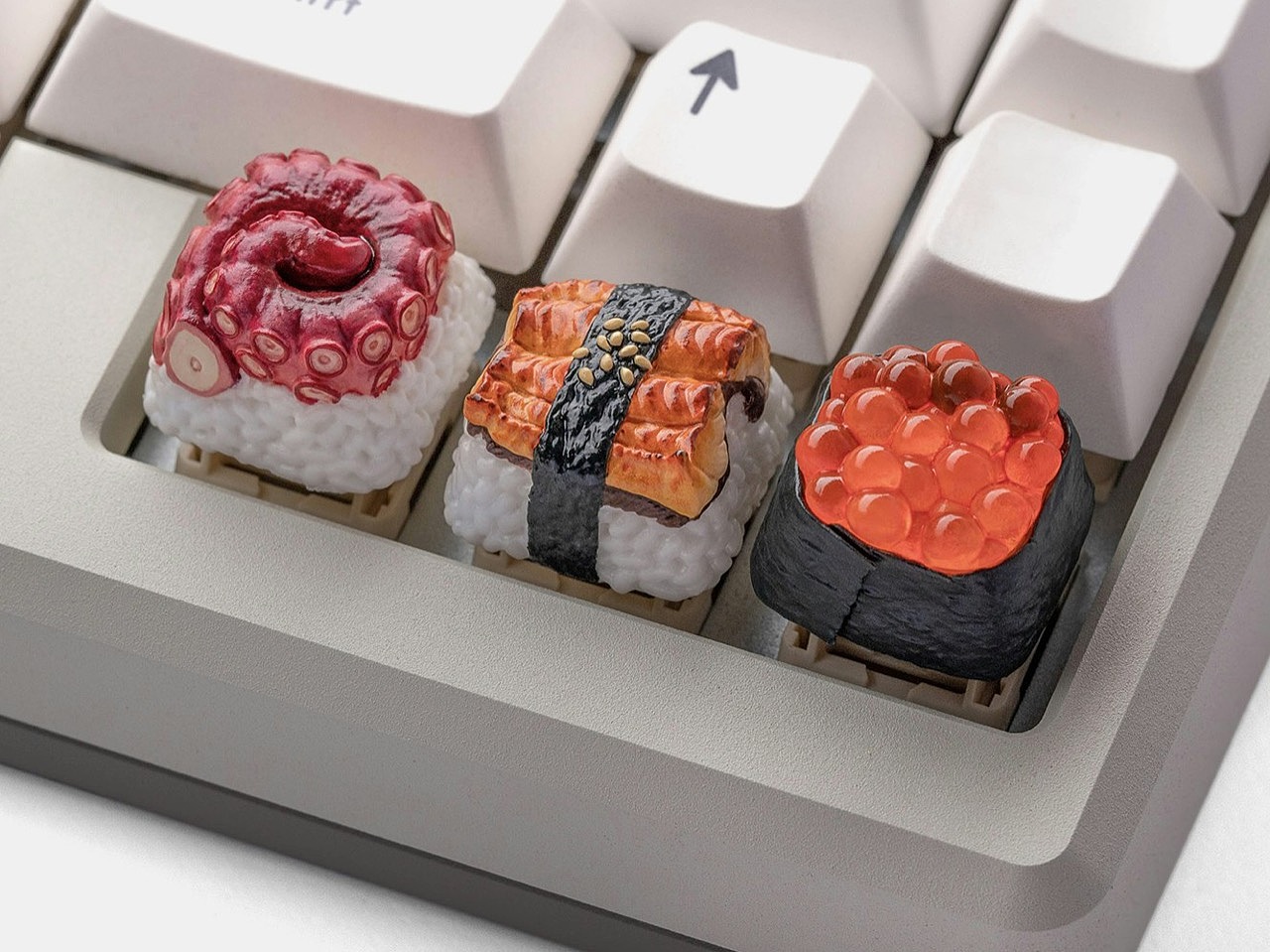 键盘上的 “美味”,寿司键帽的逼真颜值太勾人! - 普象网