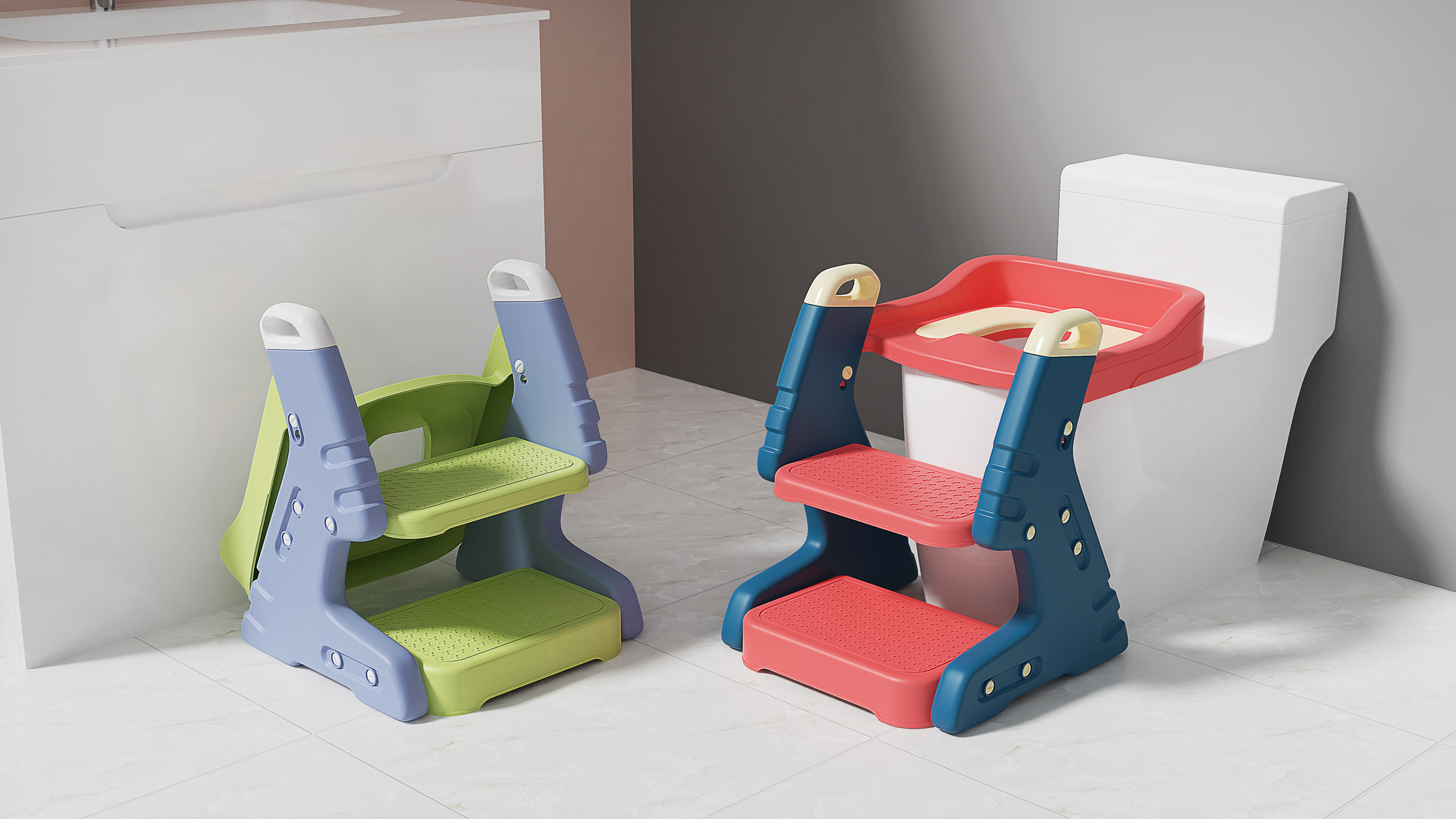 Children's folding toilet，Baby toilet，Multifunctional Stair Toilet，Children's products，Maternal and infant products，