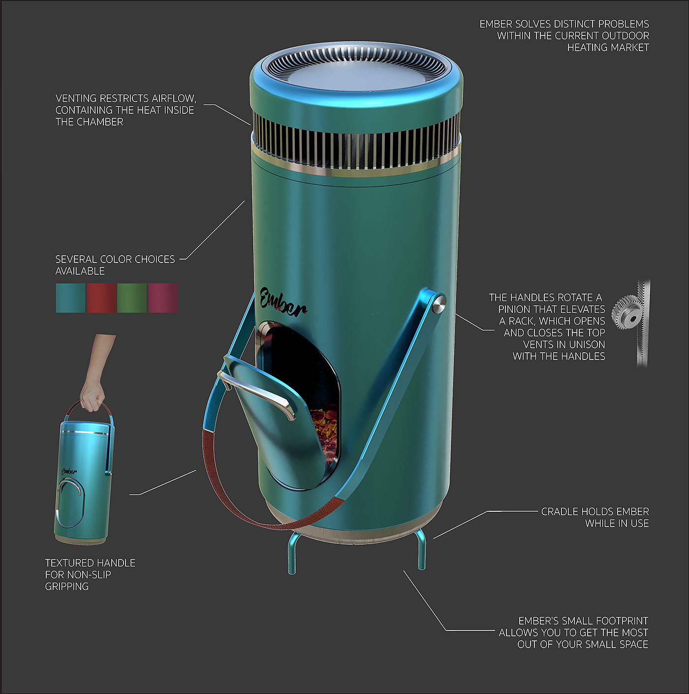 Charcoal Heater，木炭加热器，ember，