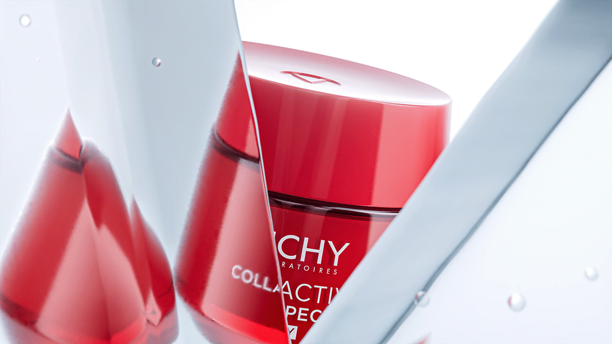 VICHY Laboratoires，Holiday Campaign 202，Full Series Close-up，Snow velvet texture，FutureBrand，