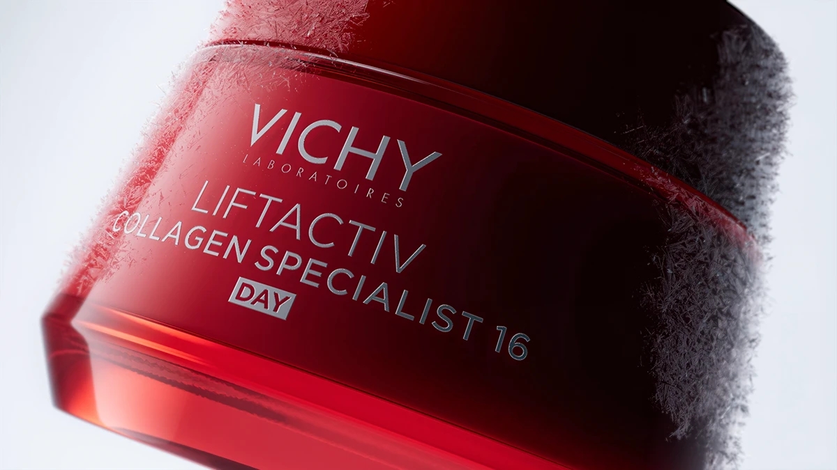 VICHY Laboratoires，Holiday Campaign 202，Full Series Close-up，Snow velvet texture，FutureBrand，