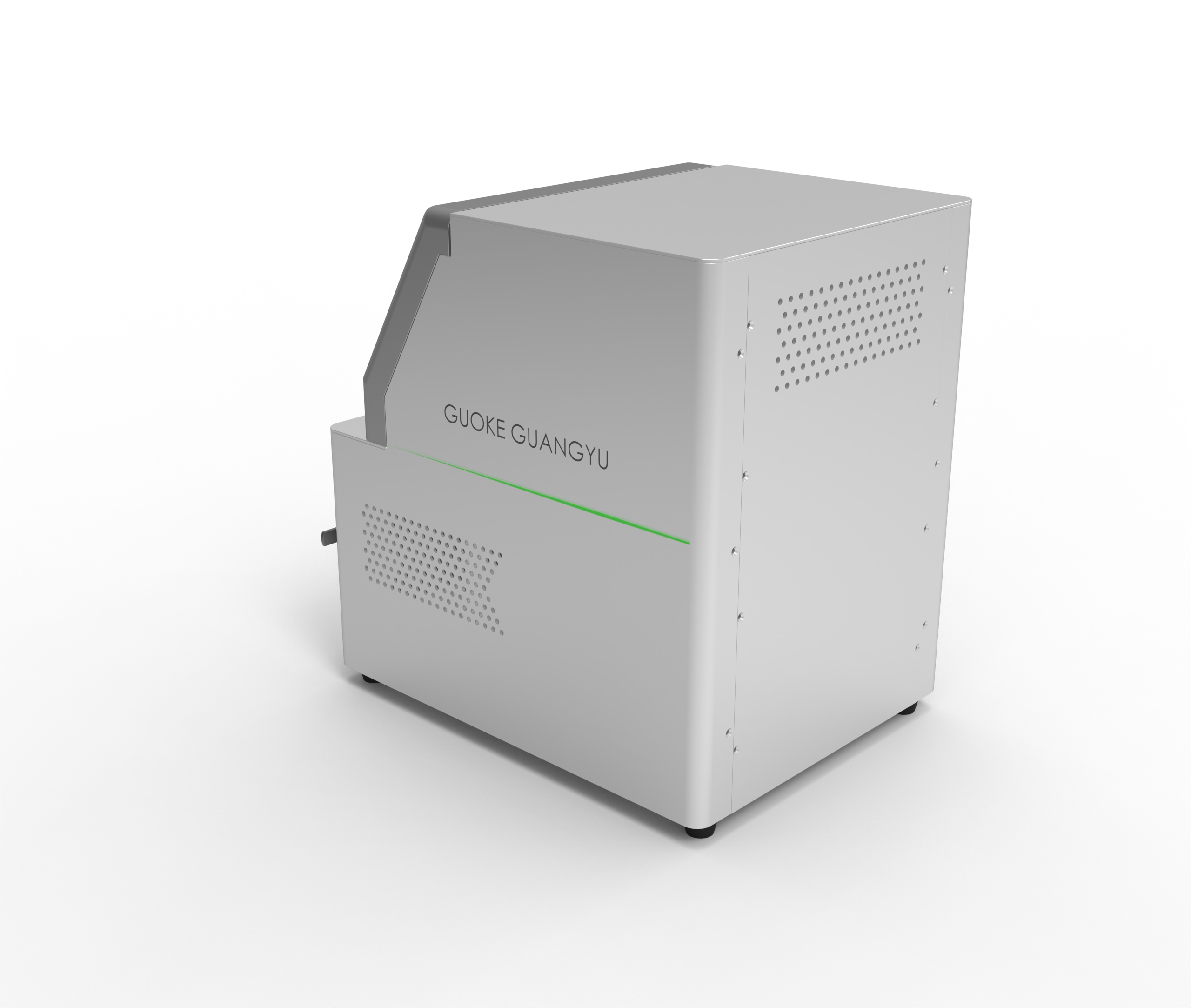 Biological instrument，Sheet metal box，3D printing panel，Screwless design，Flip-up cabinet door，Radiating hole，instrument，chemical instrument，