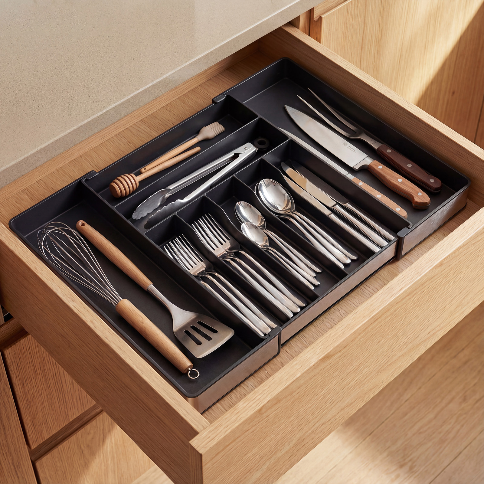 Kitchen supplies, knife and fork storage box, drawer, tableware，