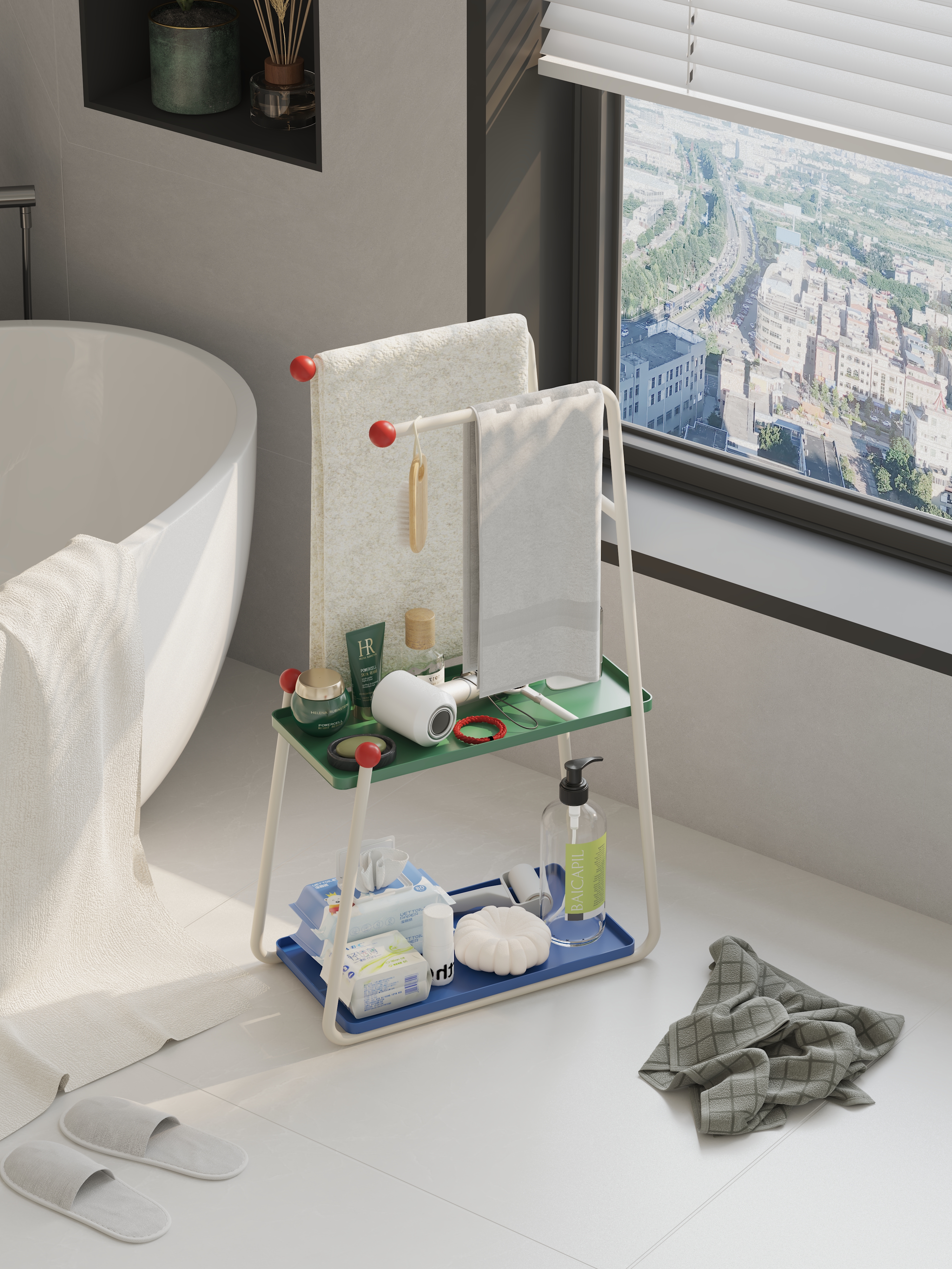 Bathroom rack，Towel rack，Storage rack，TOILET，Receive，Shower Room，