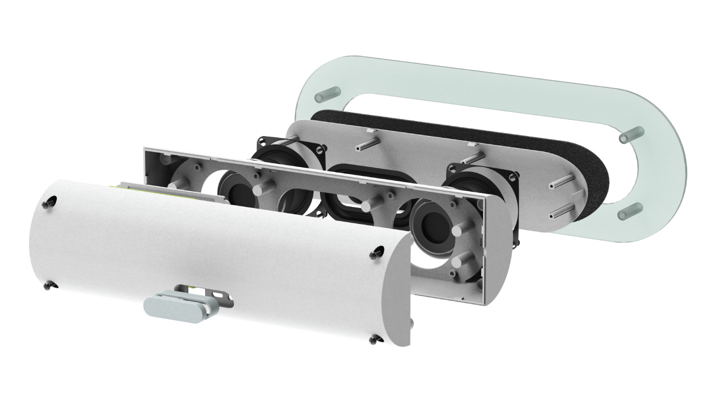 loudspeaker box，Explosion diagram，Mint Green，