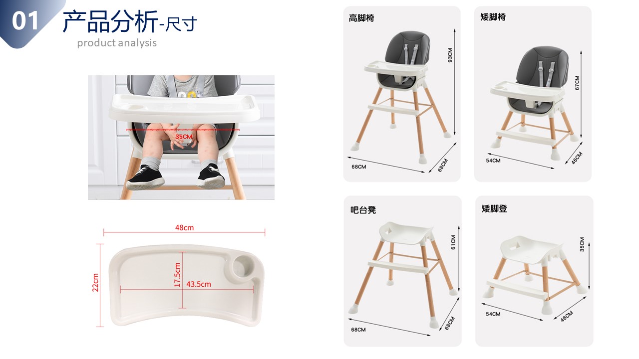 High chair ，Assembling the dining chair，Multifunctional dining chair，Children's products，