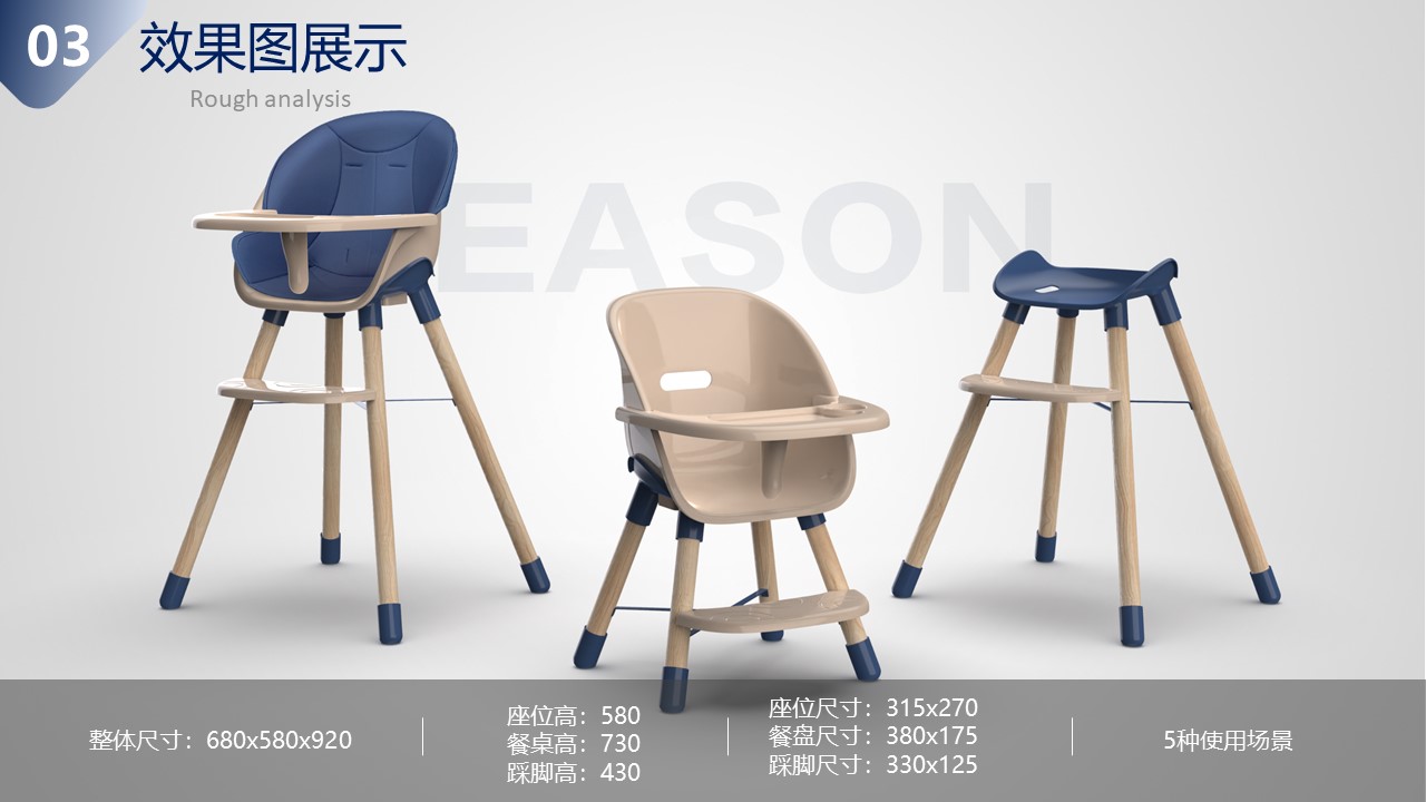 High chair ，Assembling the dining chair，Multifunctional dining chair，Children's products，