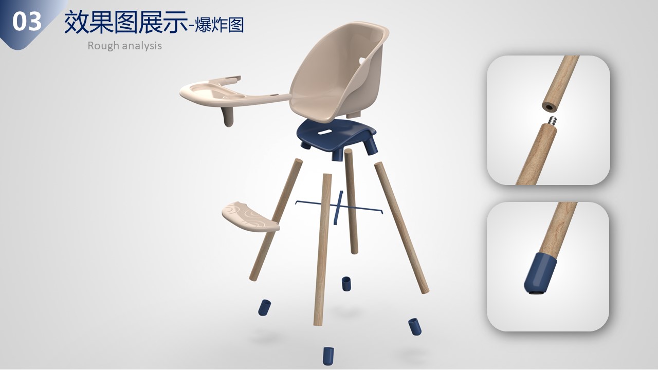 High chair ，Assembling the dining chair，Multifunctional dining chair，Children's products，