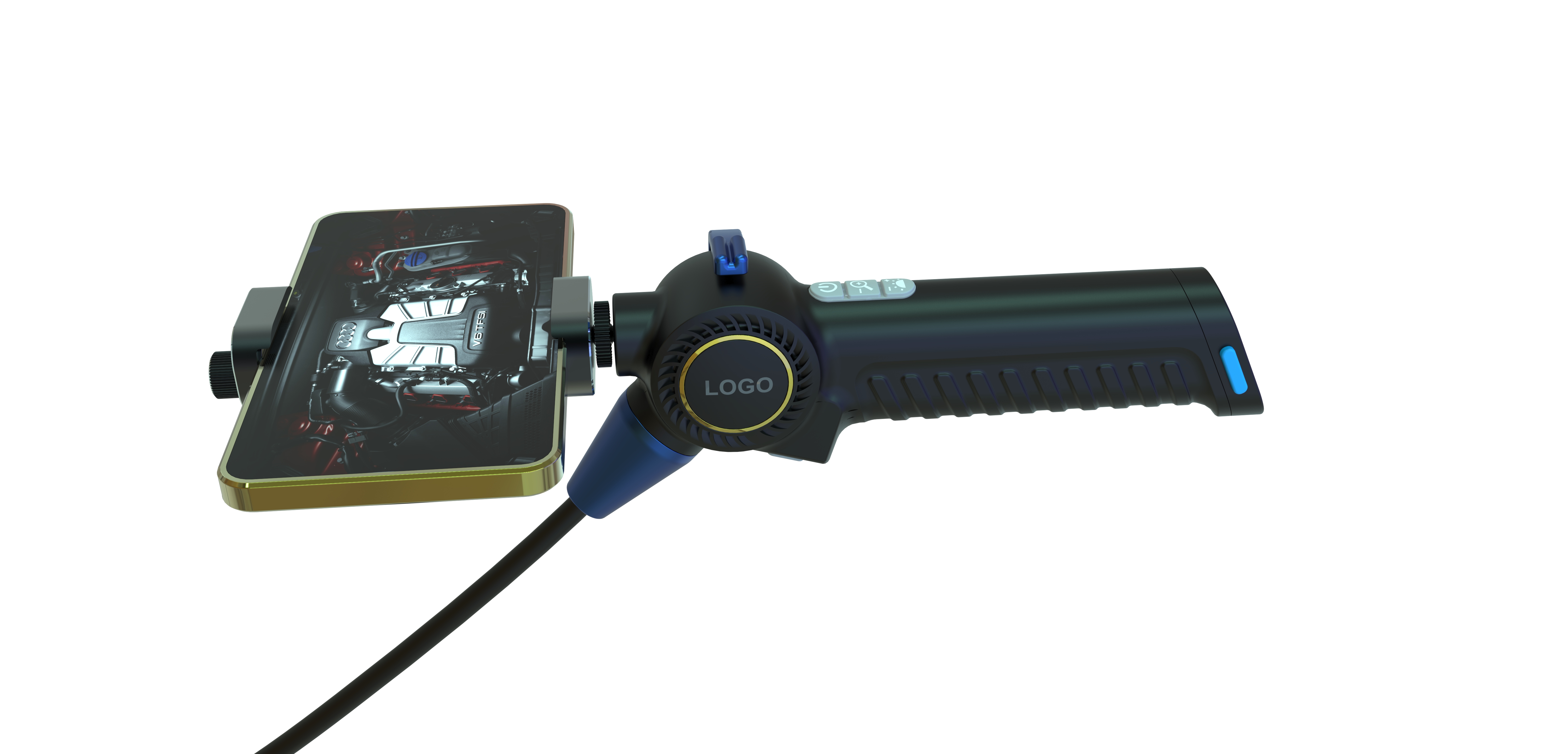 Double Bribery Endoscope Design，industrial design，Appearance design，Product structure design，ID design，