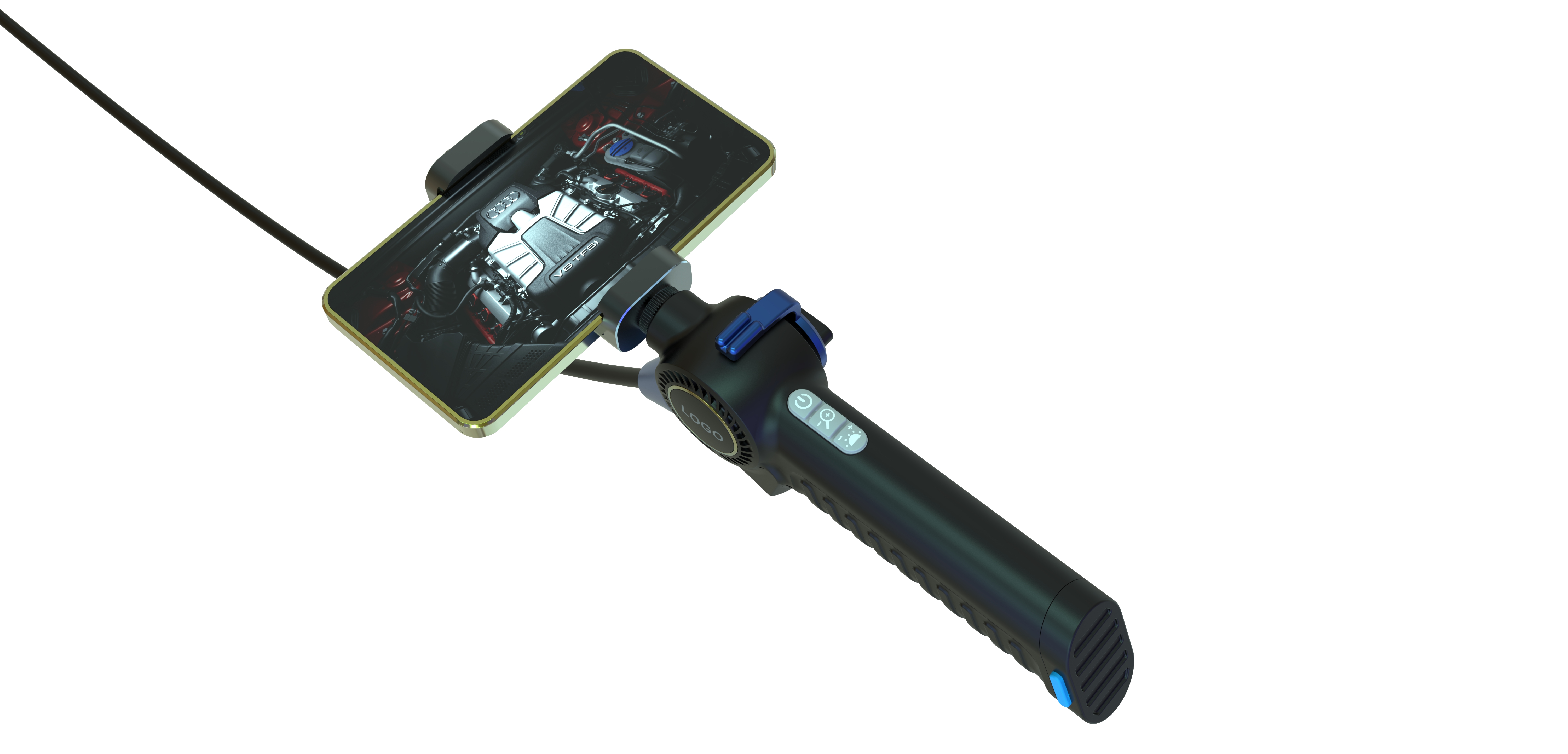 Double Bribery Endoscope Design，industrial design，Appearance design，Product structure design，ID design，