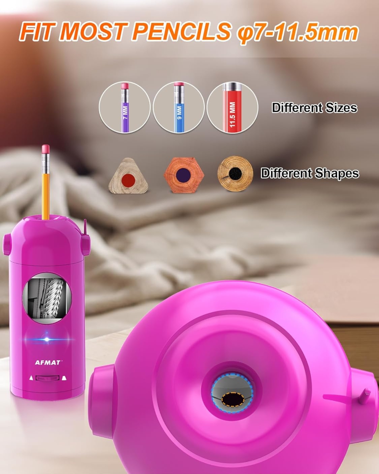 Stationery，Electric pencil sharpener，AFMAT，Office Supplies，