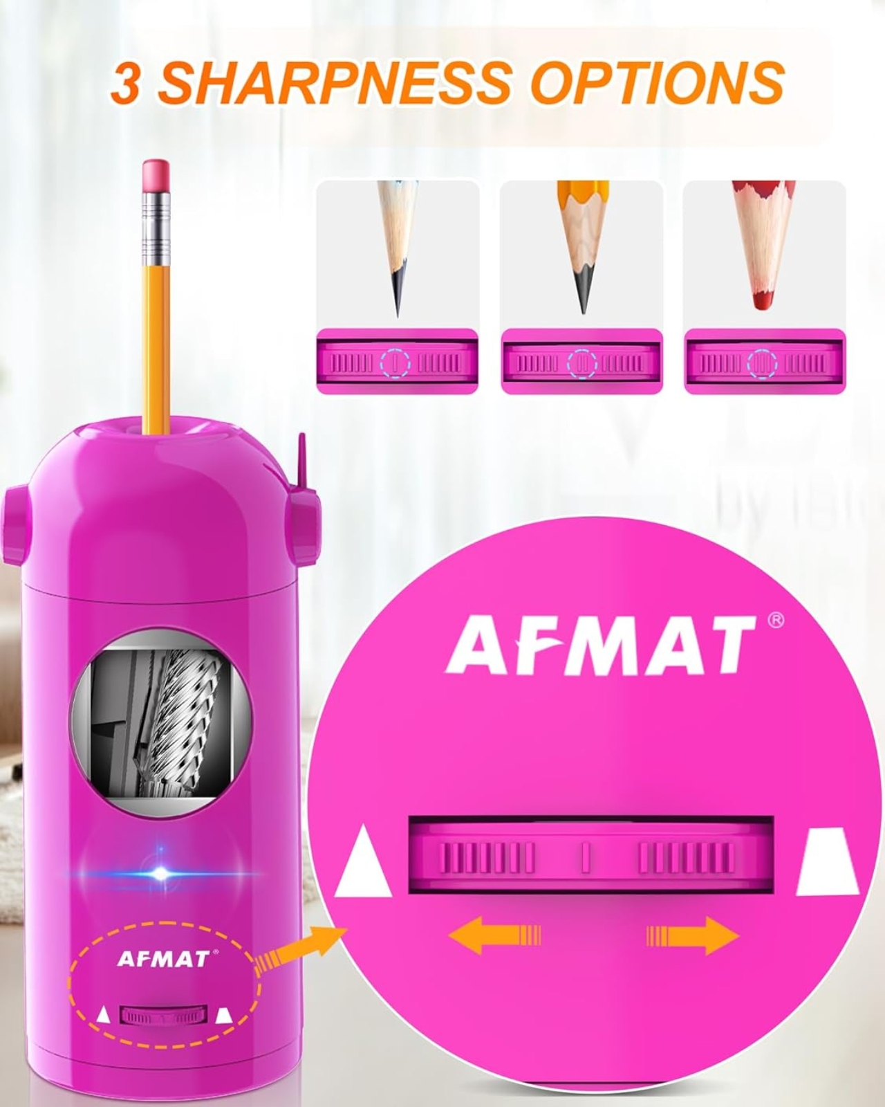 Stationery，Electric pencil sharpener，AFMAT，Office Supplies，