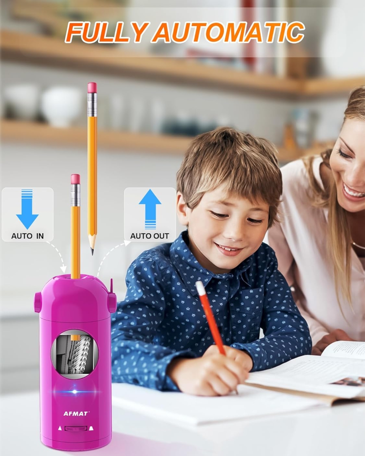 Stationery，Electric pencil sharpener，AFMAT，Office Supplies，