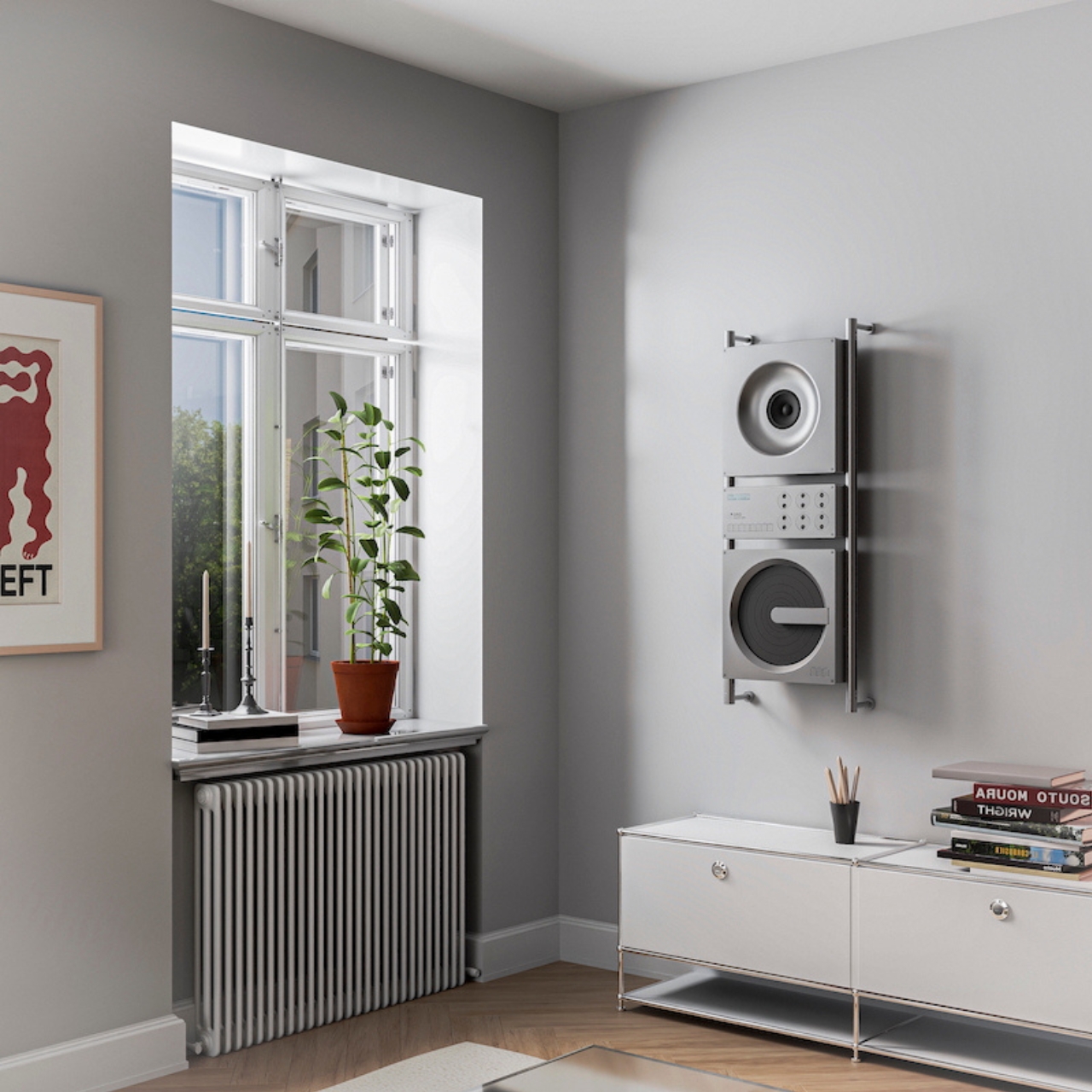 GRID Modular Audio，wall hanging sound system，modern art，home aesthetics，Extensible，