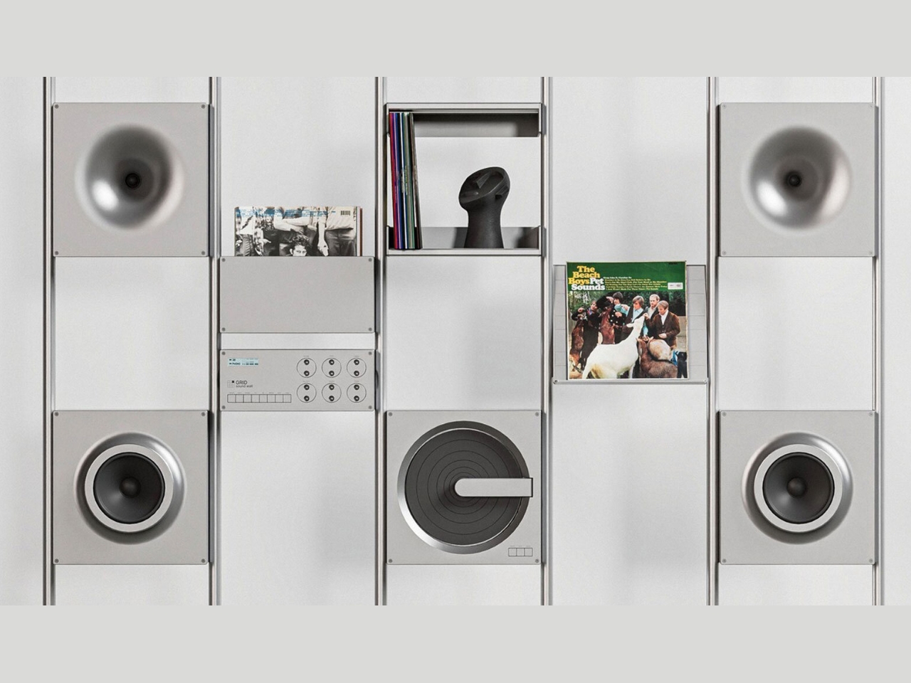 GRID Modular Audio，wall hanging sound system，modern art，home aesthetics，Extensible，