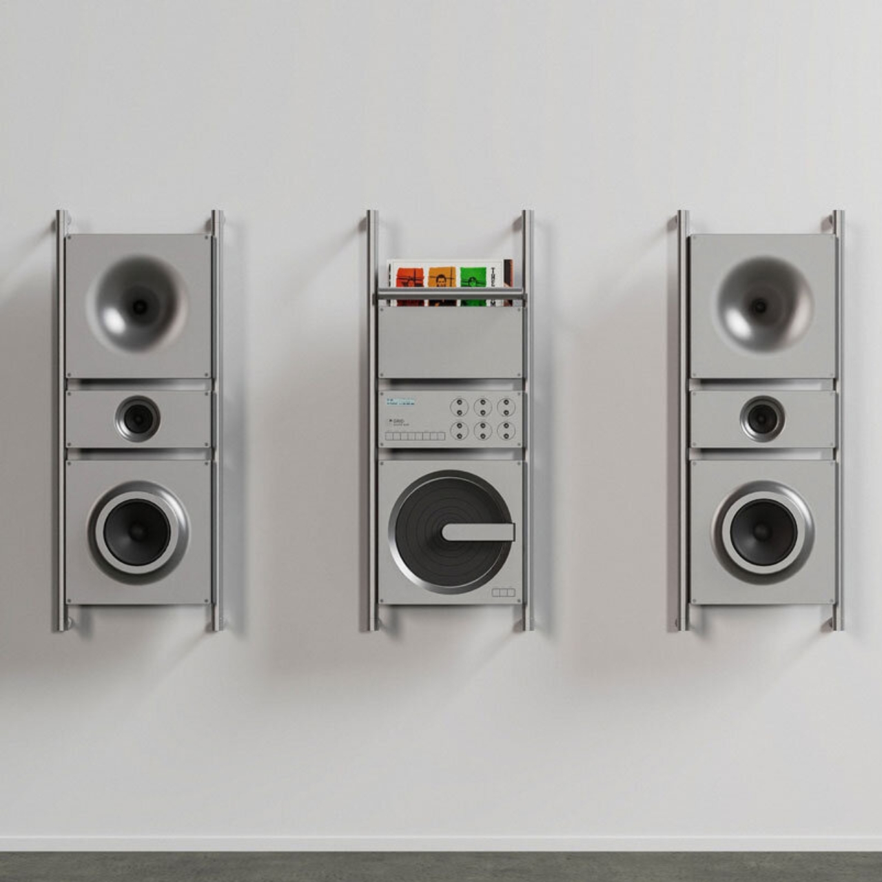 GRID Modular Audio，wall hanging sound system，modern art，home aesthetics，Extensible，