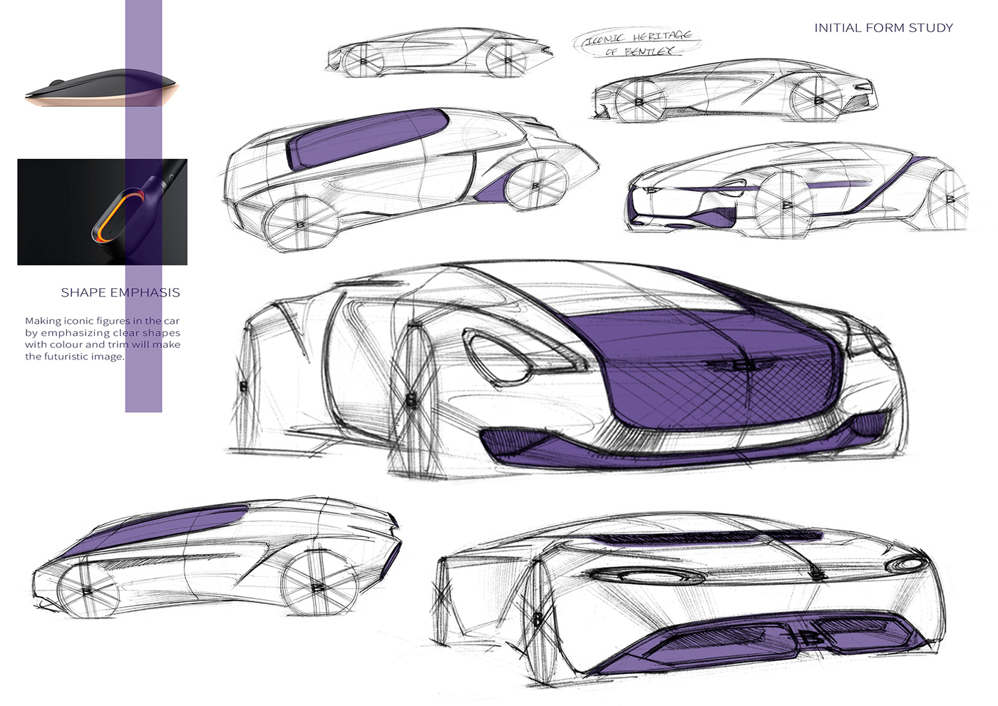 Reprint，Empty Rubbish Bin，Bentley，automobile，design sketch，